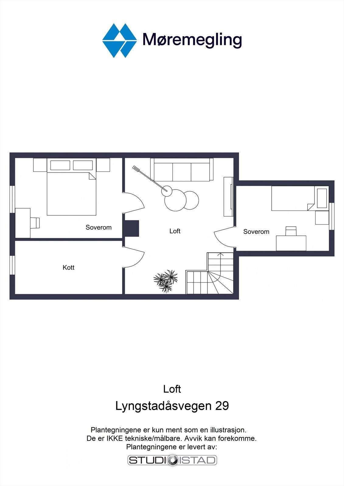 Plantegning loft Galleribilde