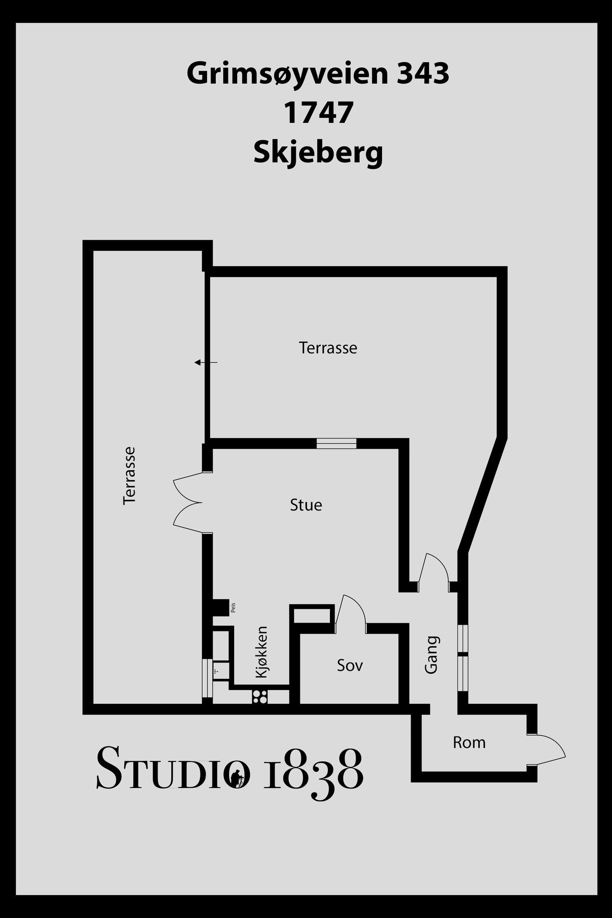 Plantegning hytte ( det er ikke plantegninger for anneksene) Galleribilde