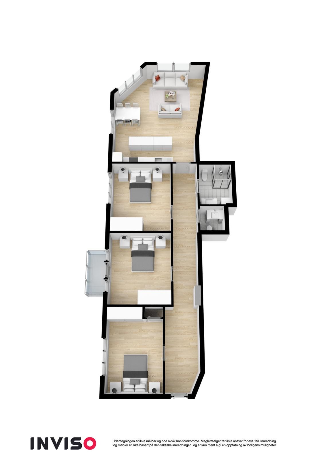 Plantegning 3D. Galleribilde