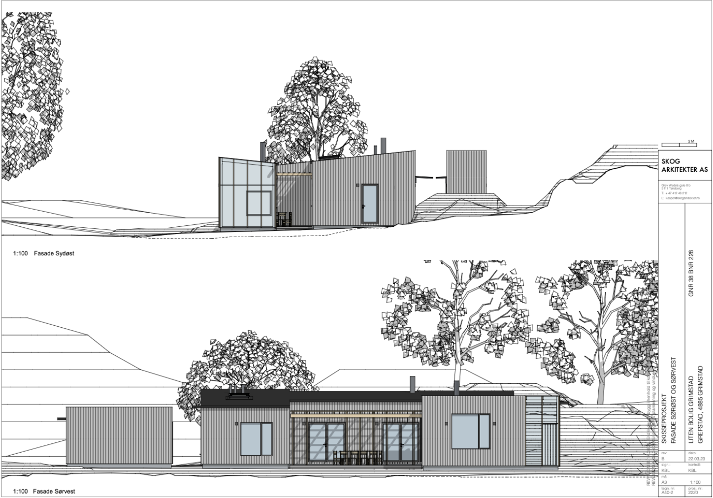 Arkitekttegning fra Skog Arkitekter AS Galleribilde