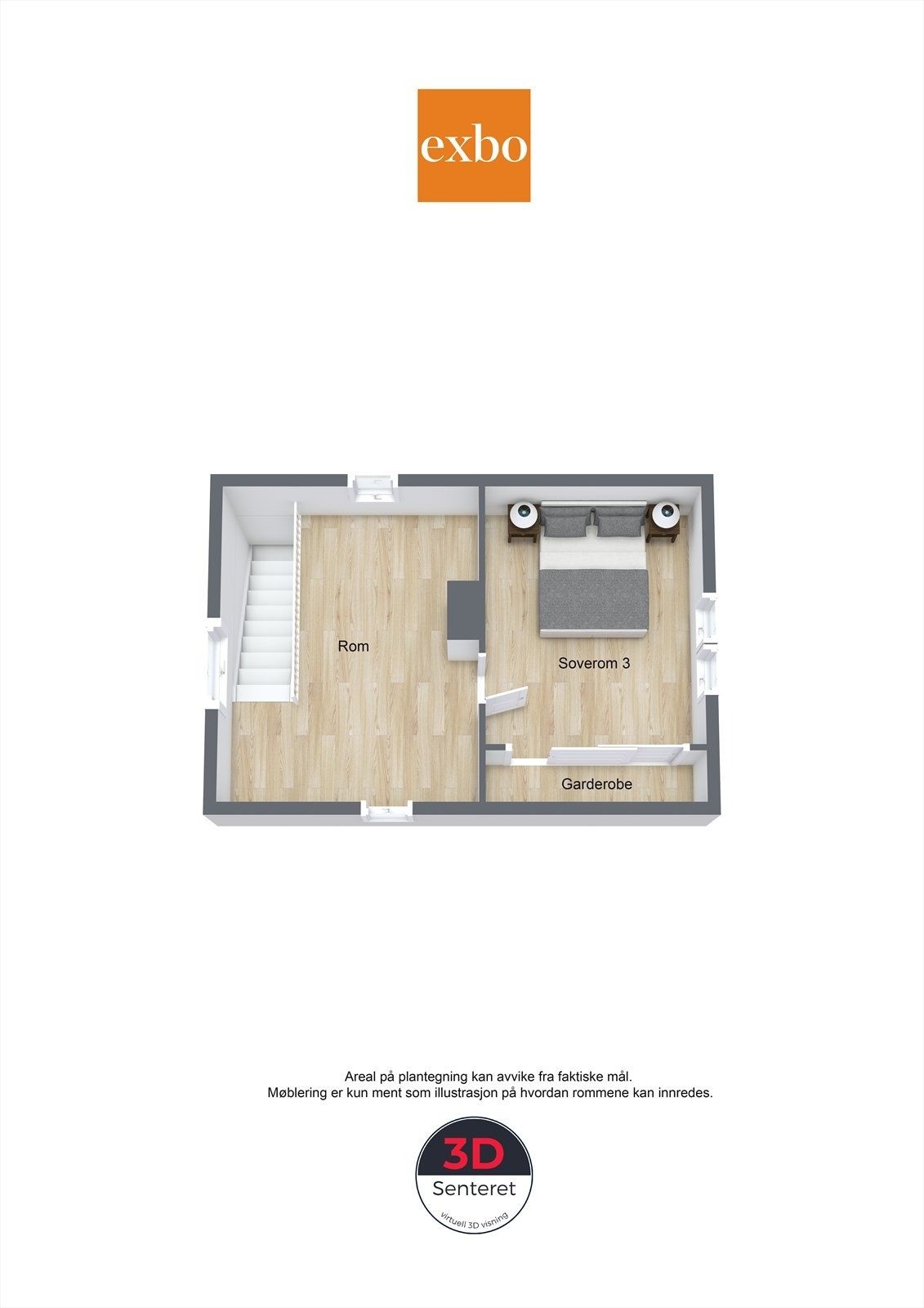 Plantegning loftsetasje. Galleribilde
