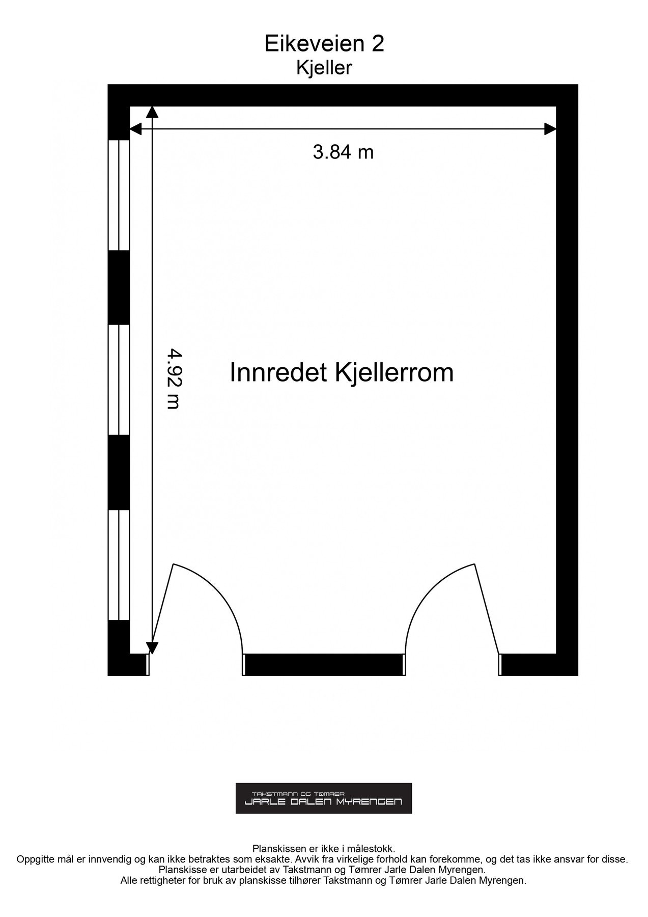 Plantegning underetasje/kjeller Galleribilde