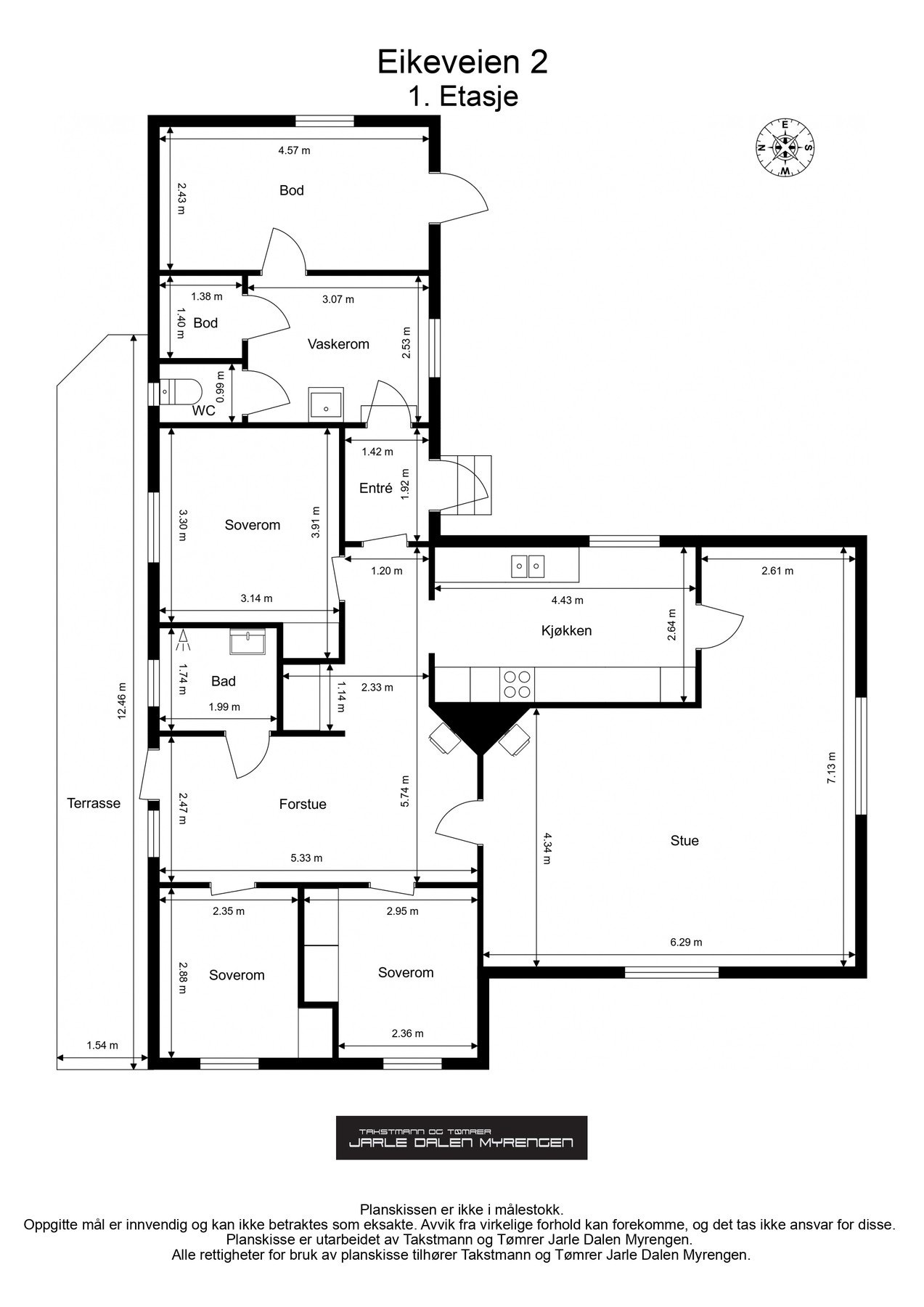 Plantegning hovedetasje Galleribilde