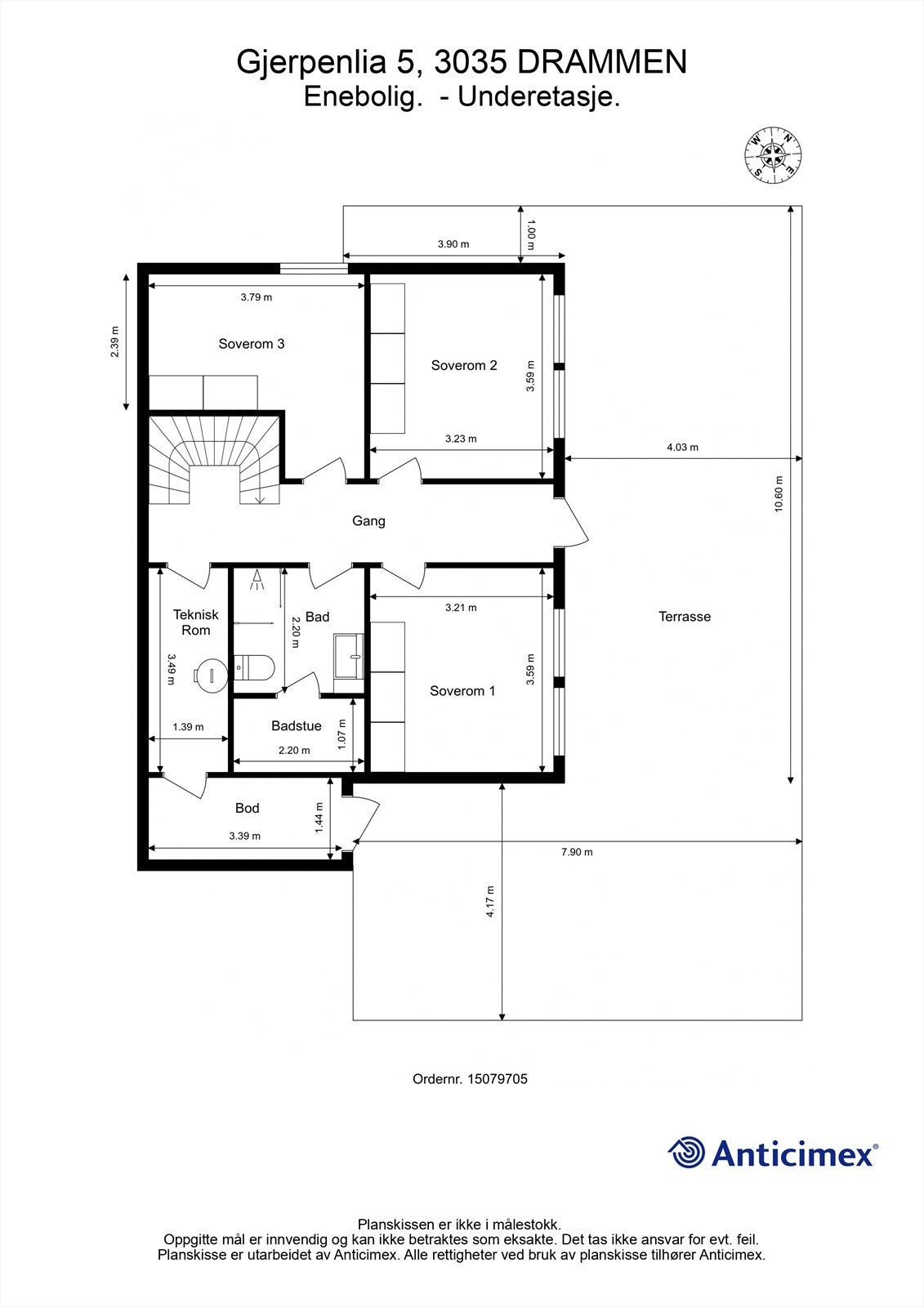 Plantegning - Underetasje Galleribilde