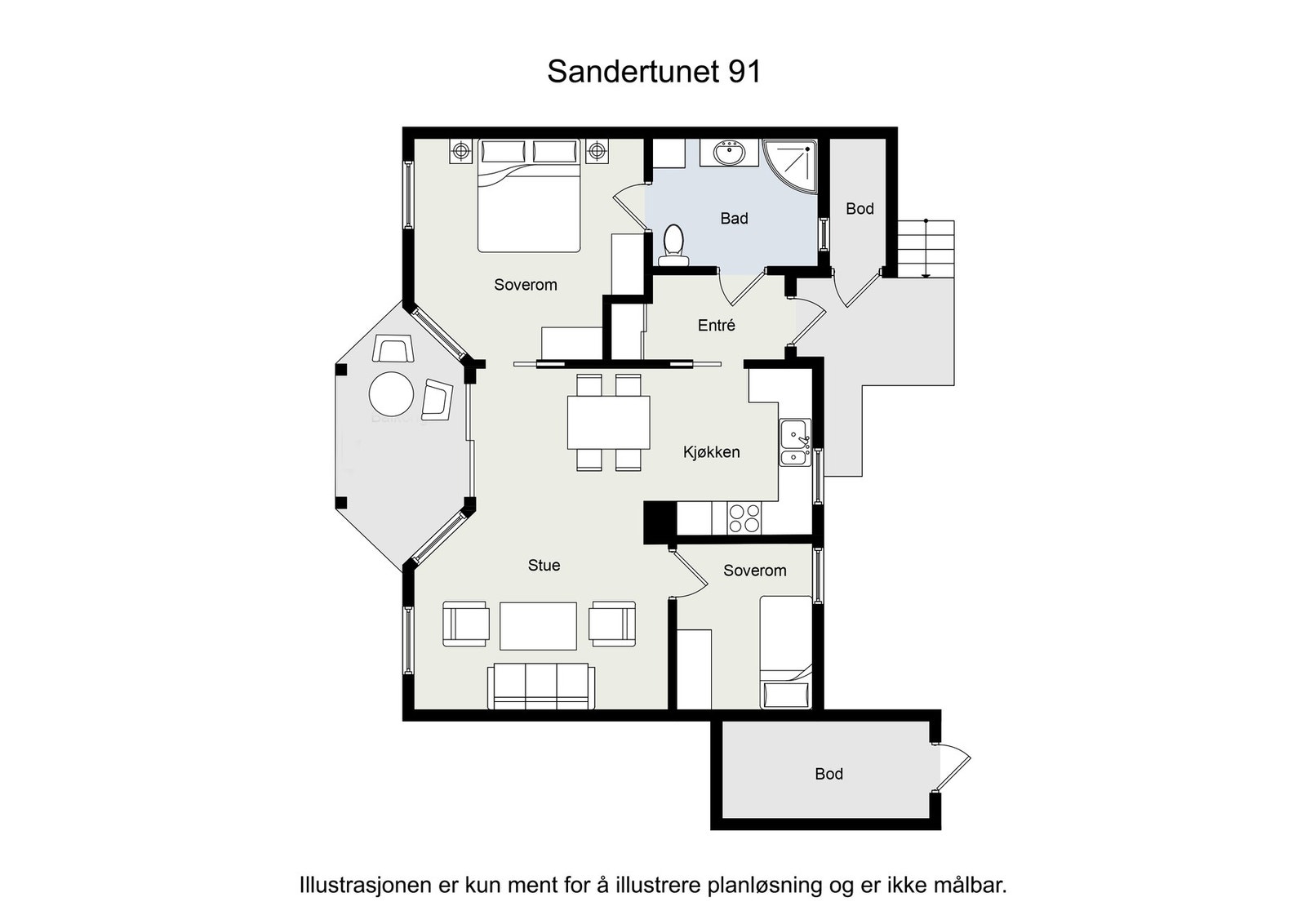 Her ser du planløsningen på leiligheten Galleribilde