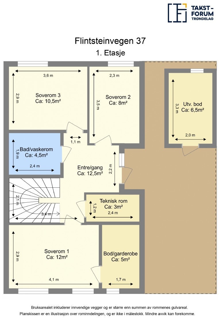 Planskisse 1.etasje. Galleribilde