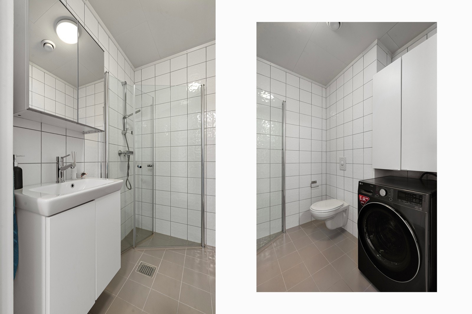 Rommet er godt belyst, og har lunt gulv grunnet varmekabler.