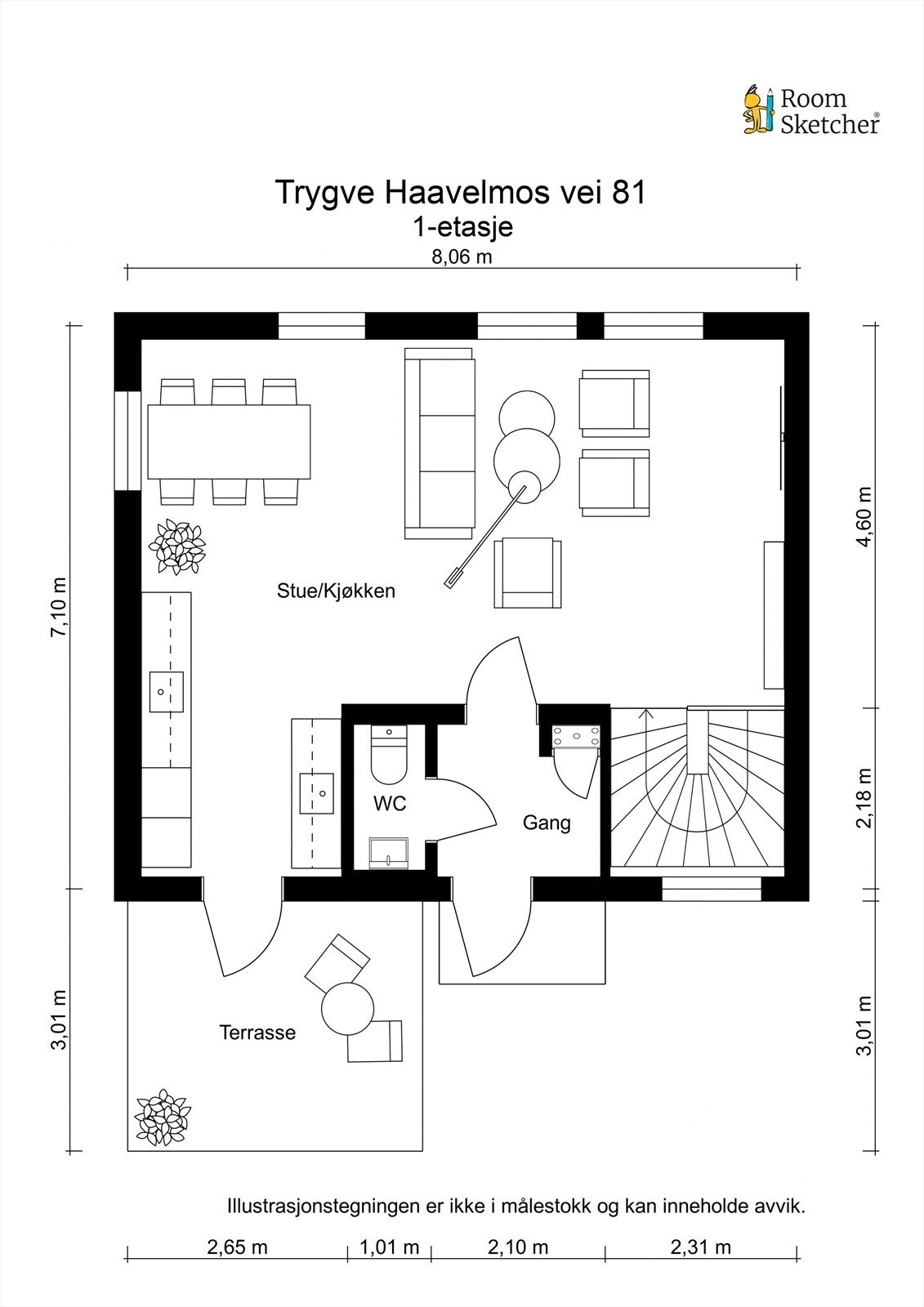 Plantegning 1. etasje. Galleribilde