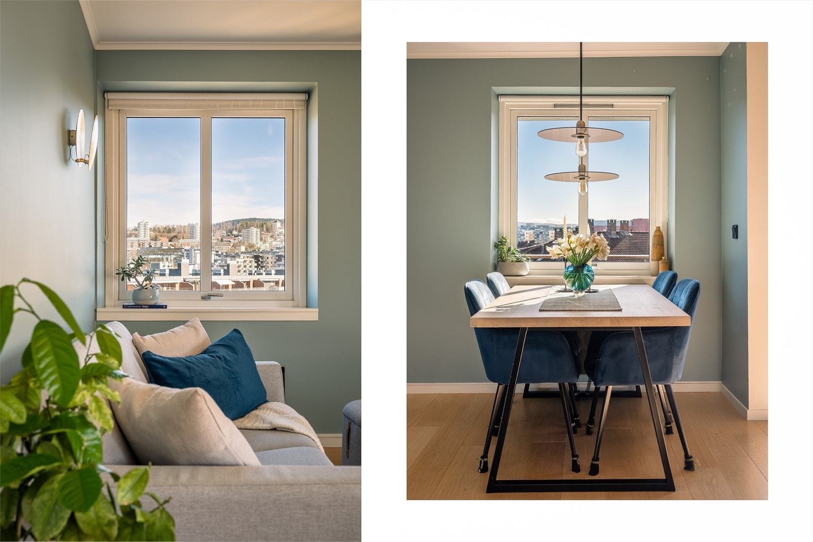 Vindusflater gir rikelig med lysinnslipp samt flott utsikt ut mot nærområdet i begge retninger. Galleribilde