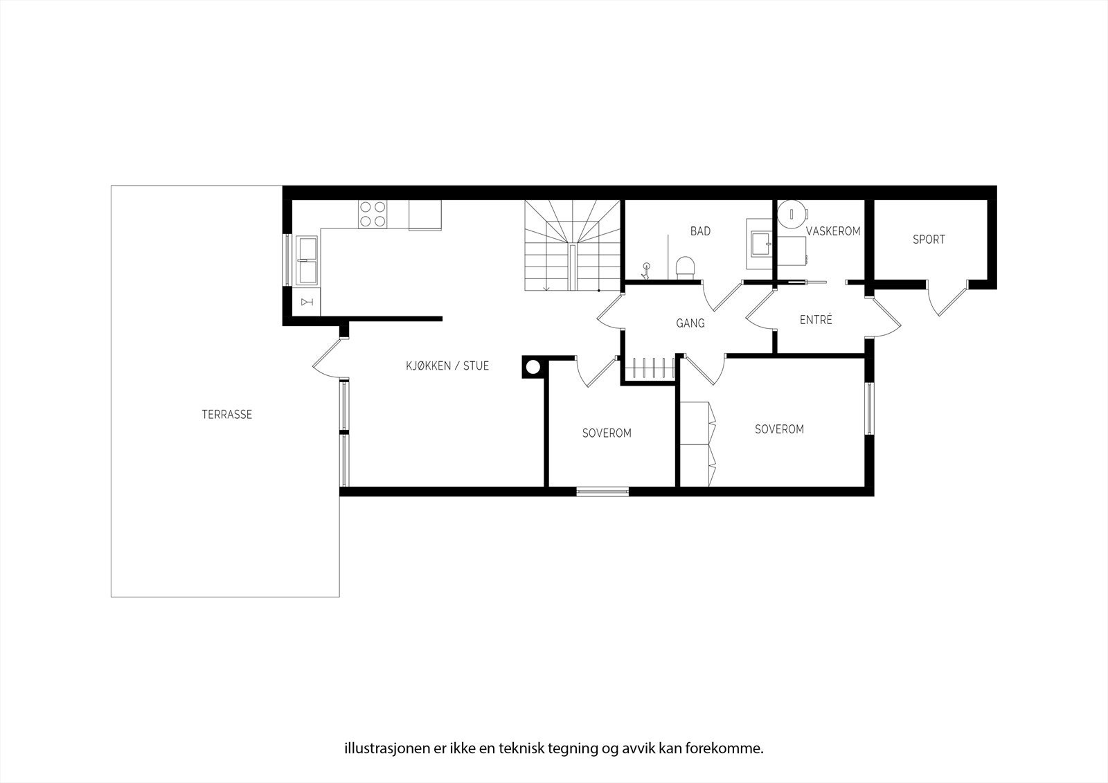 Plantegning første etasje. Galleribilde
