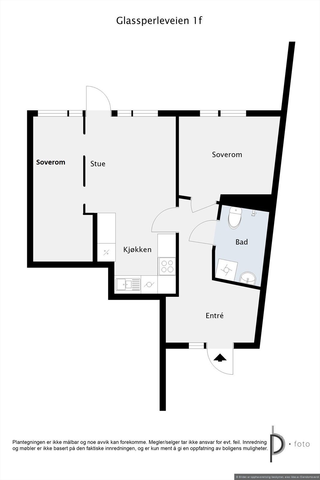 Plantegning - Glassperleveien 1F Galleribilde