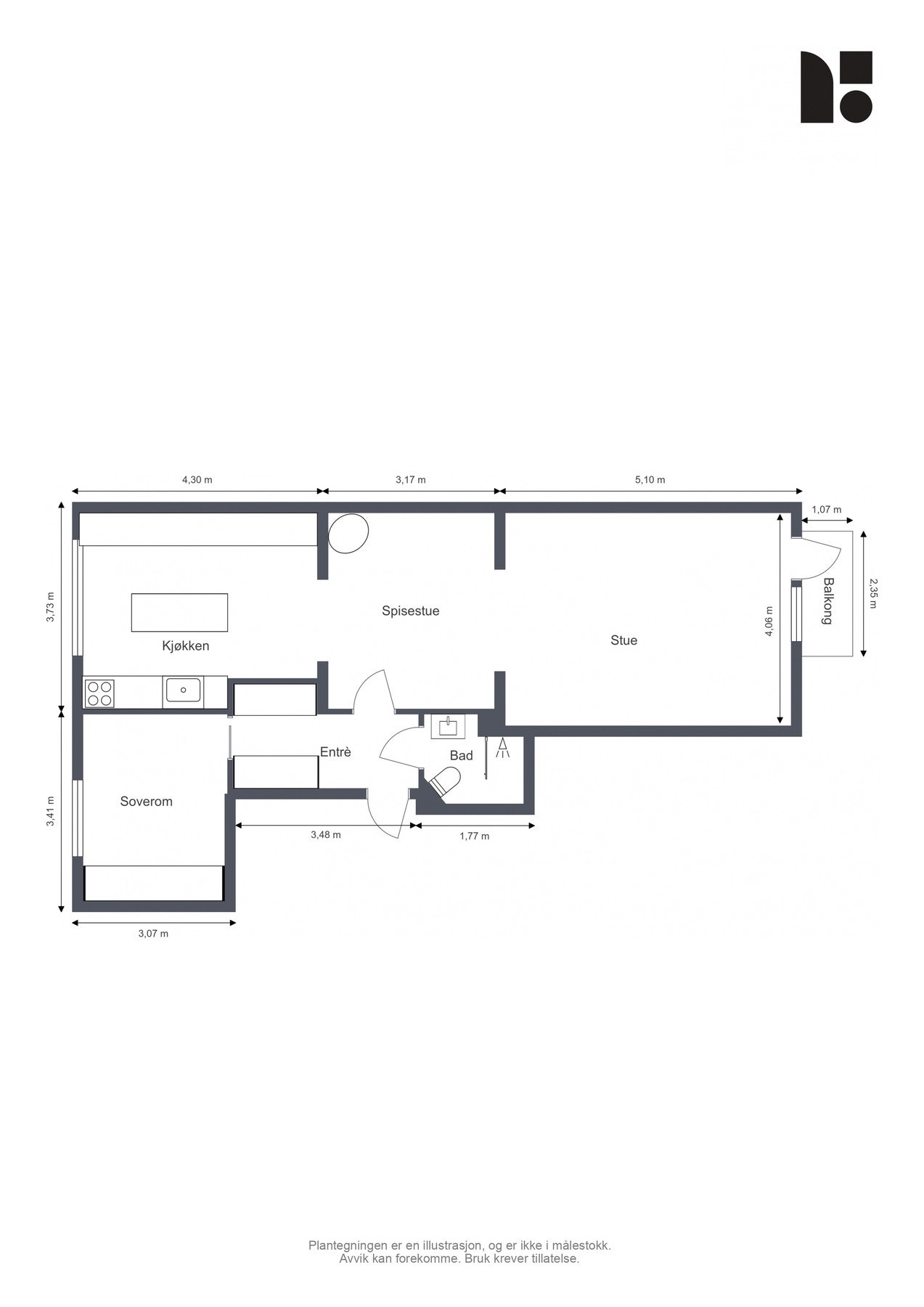 Plantegning | Høy 1. etasje Galleribilde