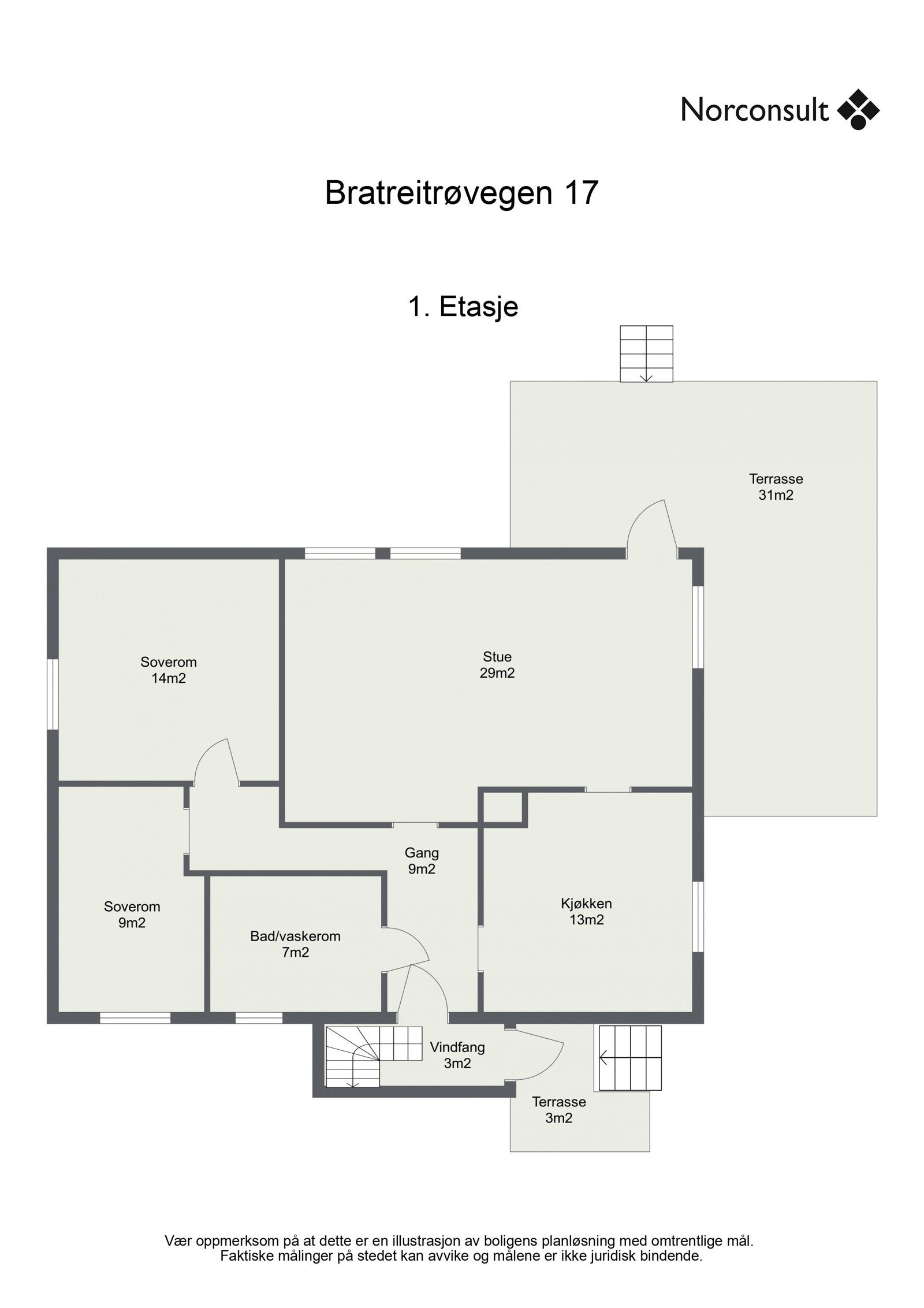 Planskisse 1. etasje Galleribilde