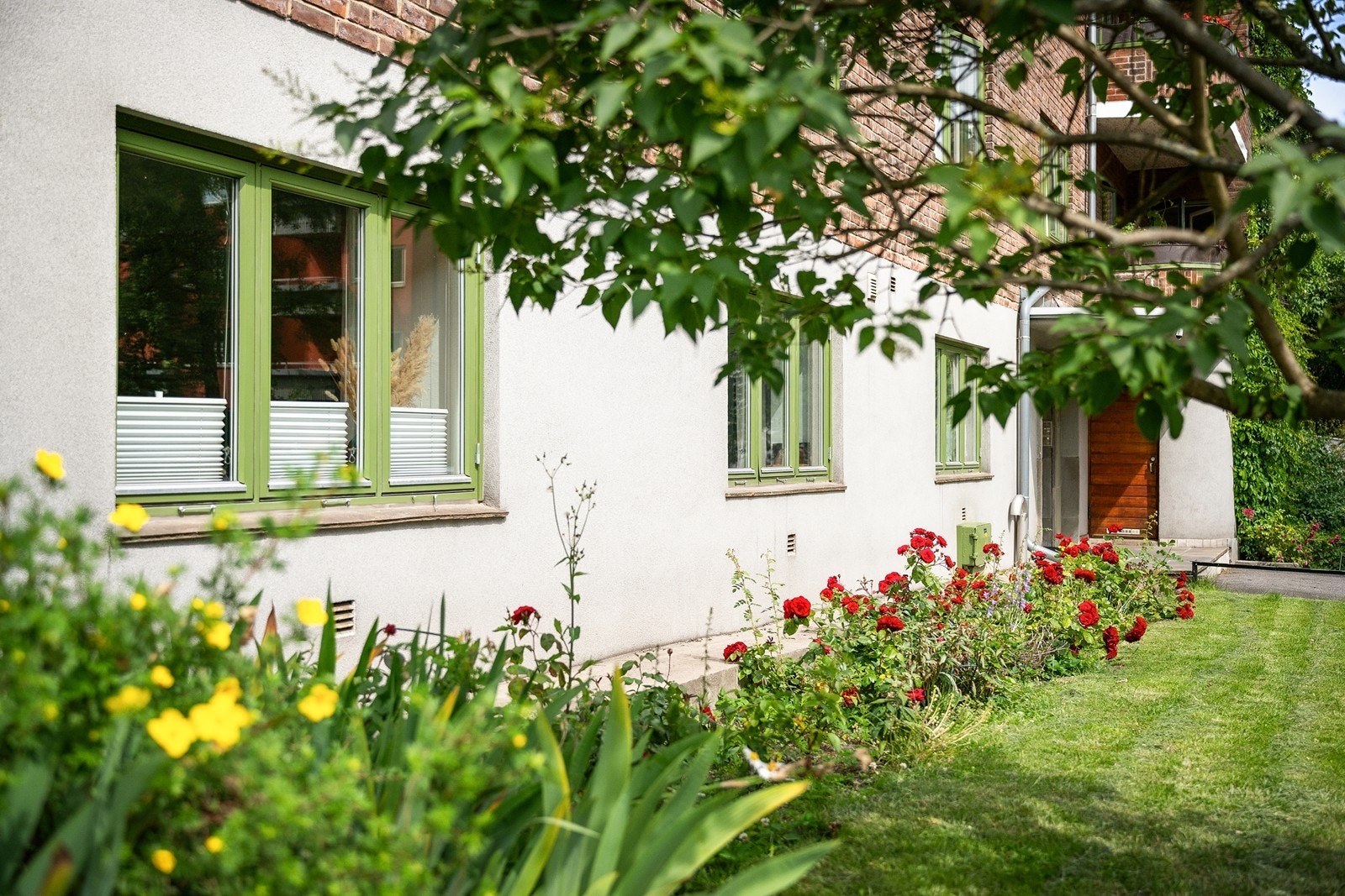 Tidligere vaktmester- og utleieleilighet på 63 m² med rammetillatelse for utvidelse til ca. 121 m². Tilbaketrukket og rolig på hyggelige Skillebekk rett ved Solli plass og Aker brygge. Gode lysforhold. Forhage mot gate. Galleribilde