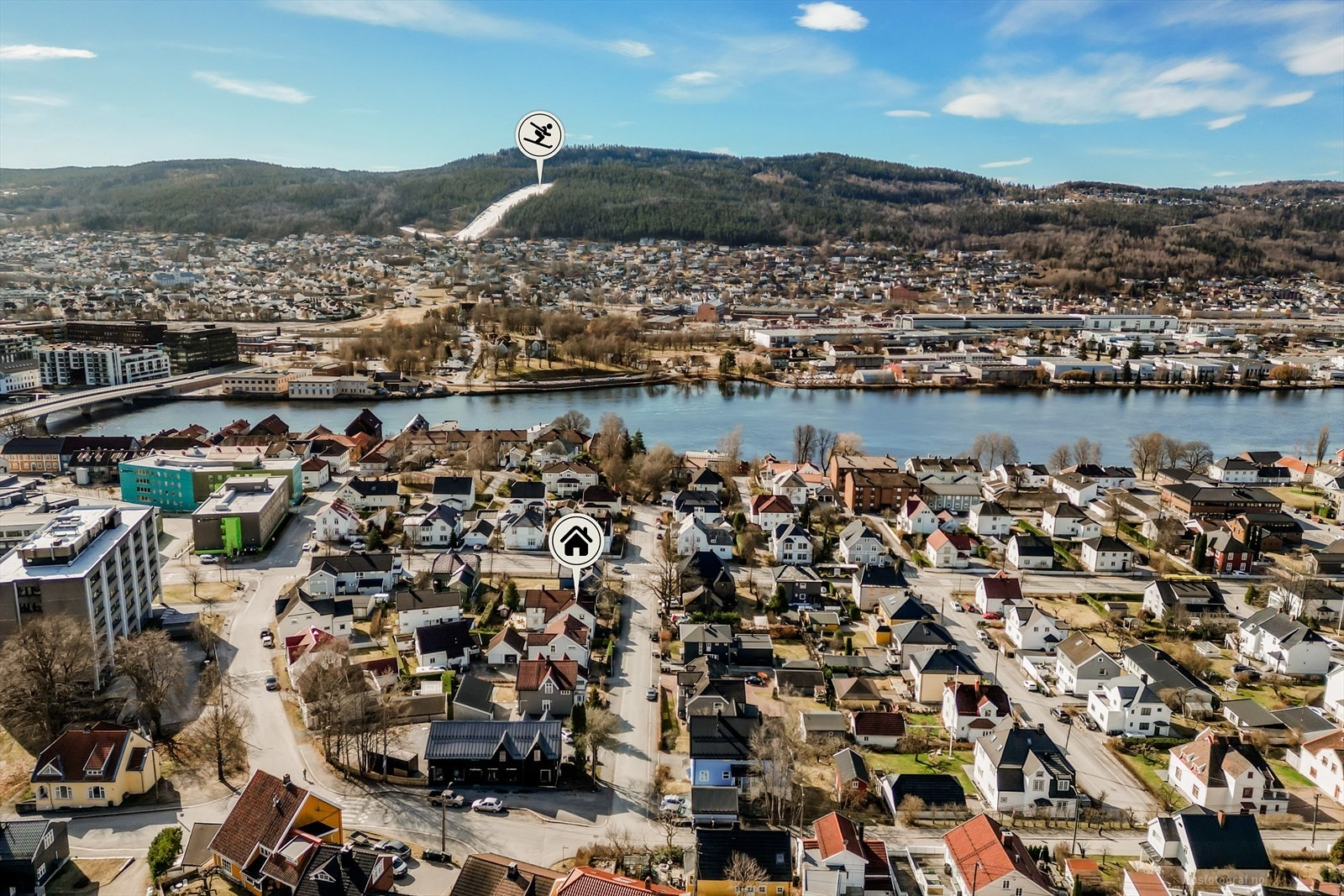 Umiddelbar nærhet til flotte turområder langs Drammenselva Galleribilde