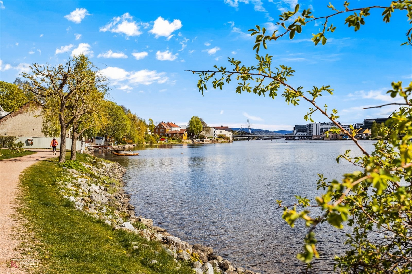 Idylliske elvepromenaden langs Drammenselva kan tilby flotte turstier Galleribilde