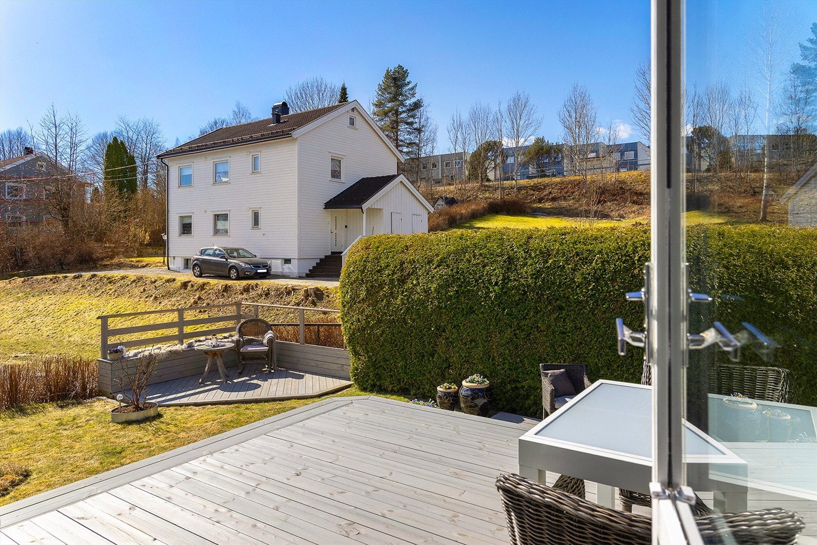 Terrassen er på ca. 26 kvm. Galleribilde
