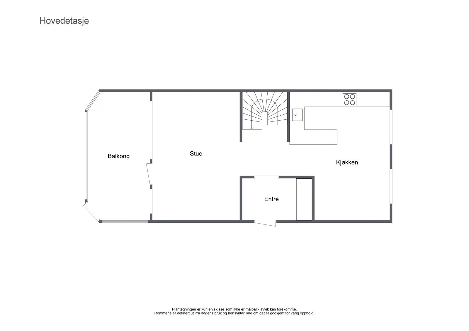 Plantegning 1. etasje Galleribilde