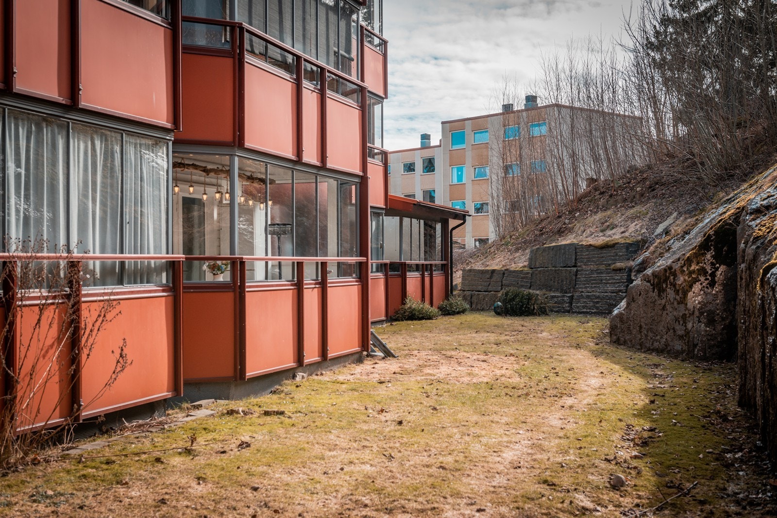 Det er direkte adgang ut til fellesområdet fra balkongen Galleribilde