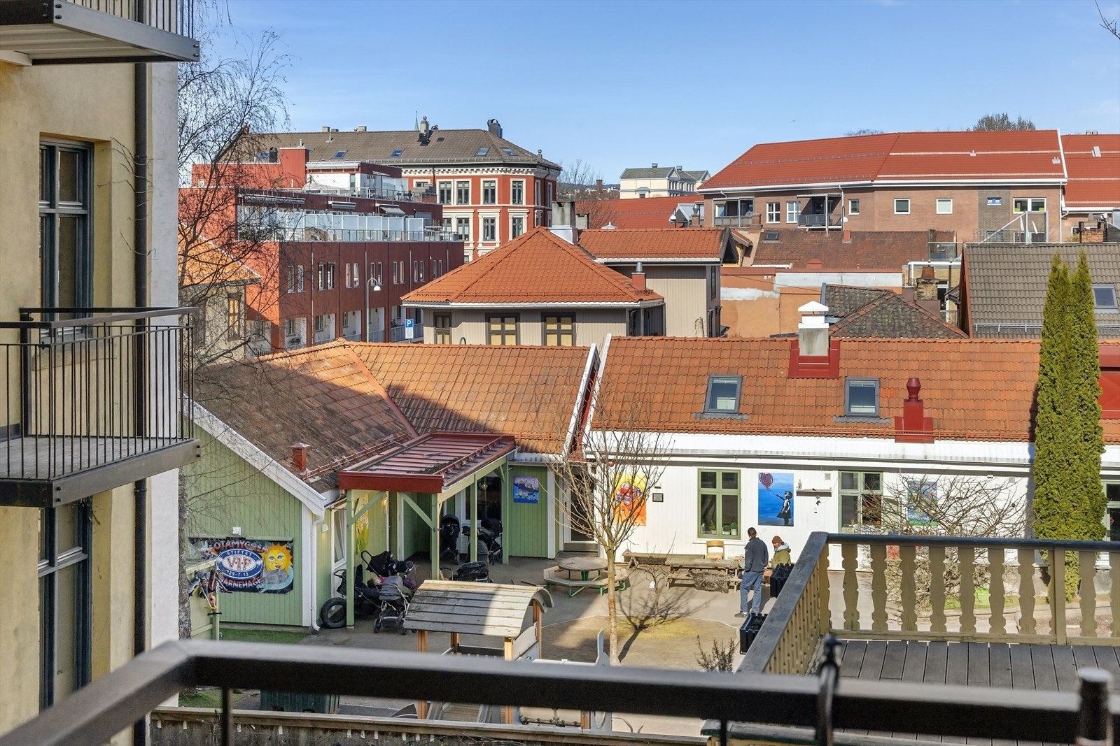 Nydelig utsikt fra balkongen. Galleribilde