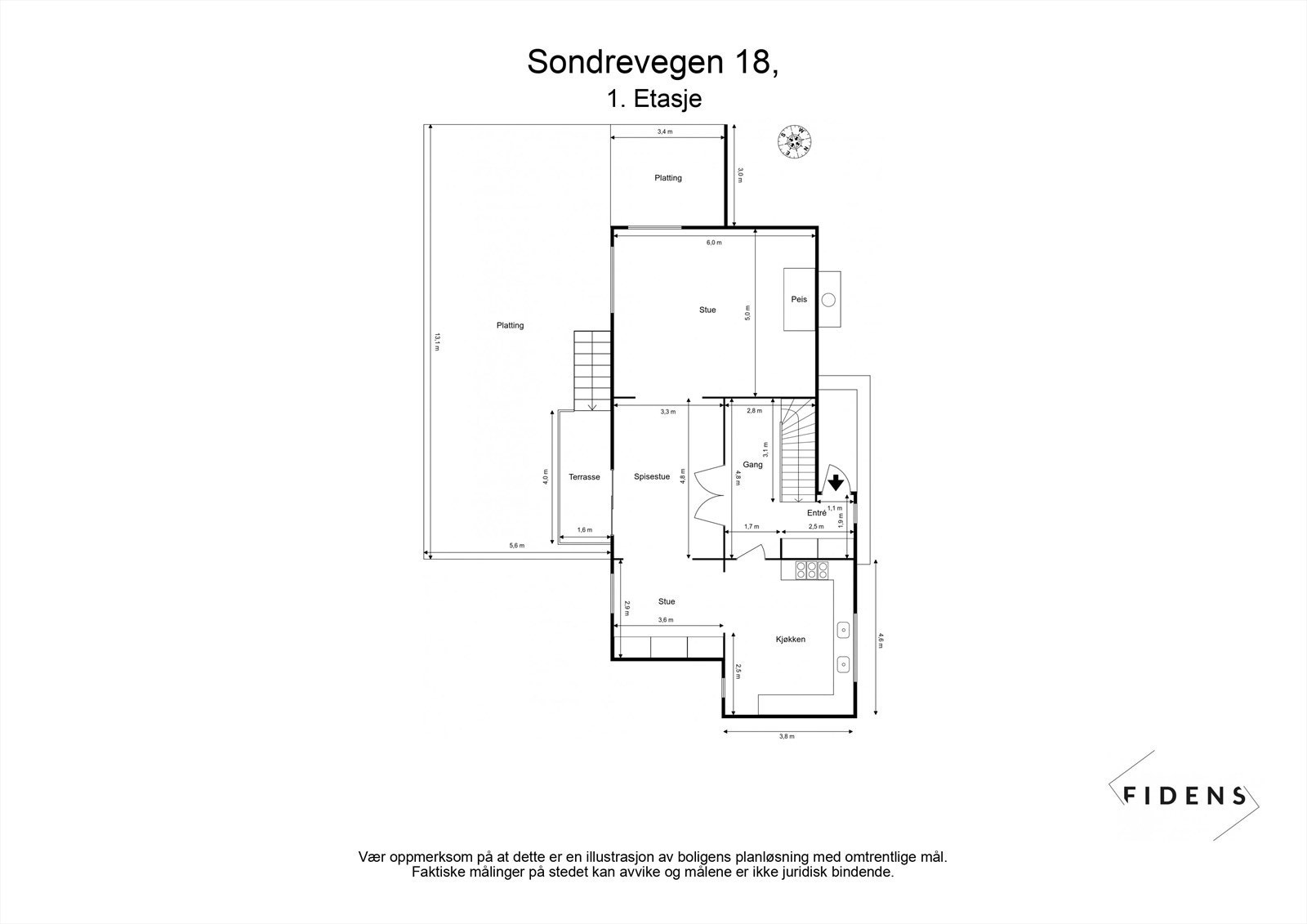 Plantegning 1. Etasje Galleribilde