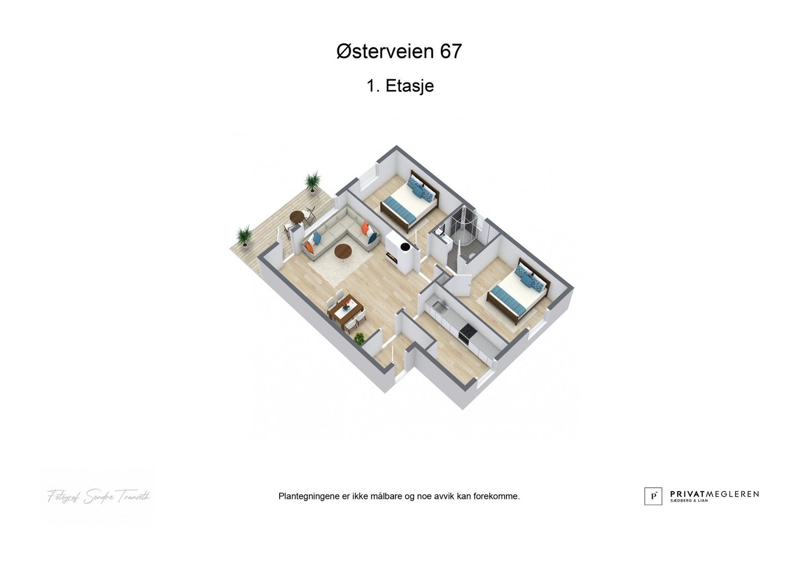 3D Plantegning Galleribilde