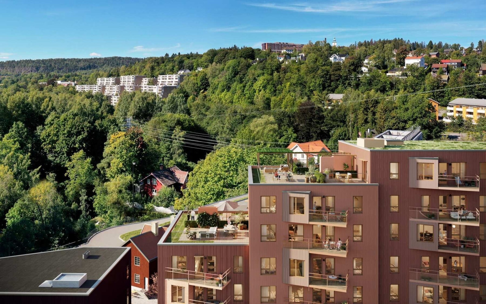 Attraktiv beliggenhet i rolige omgivelser med nærhet til natur og rekreasjonsområder. Bildet er kun ment som illustrasjon. Galleribilde