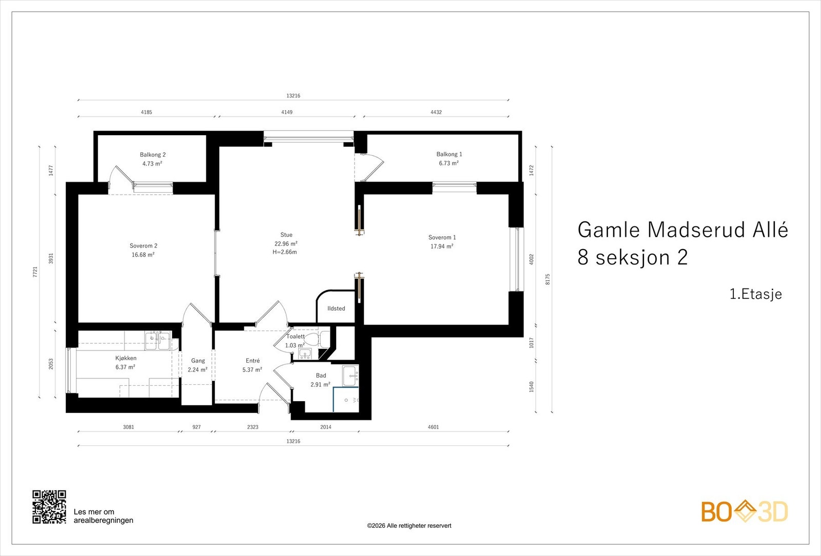 Plantegning 1. etasje Galleribilde