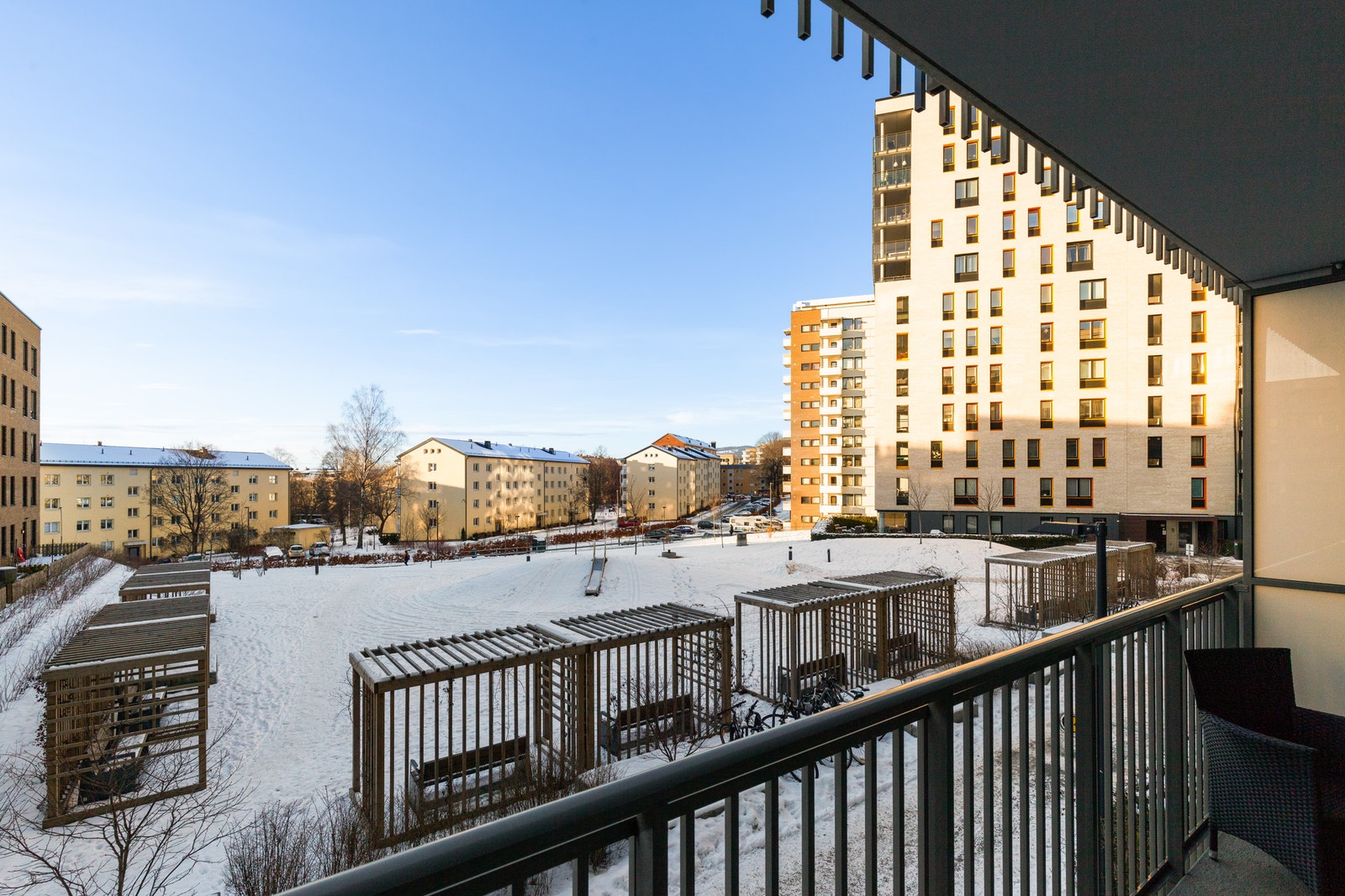 Utsikt fra balkong. Galleribilde
