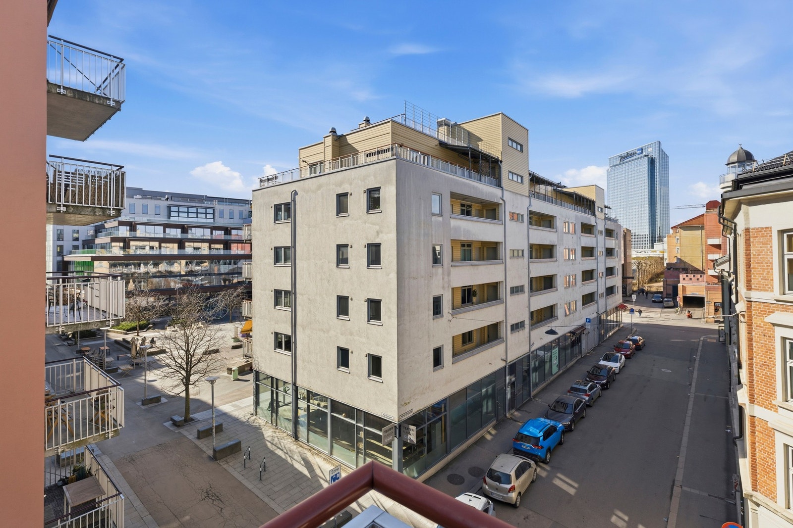 Flott utsikt fra balkongen. Galleribilde