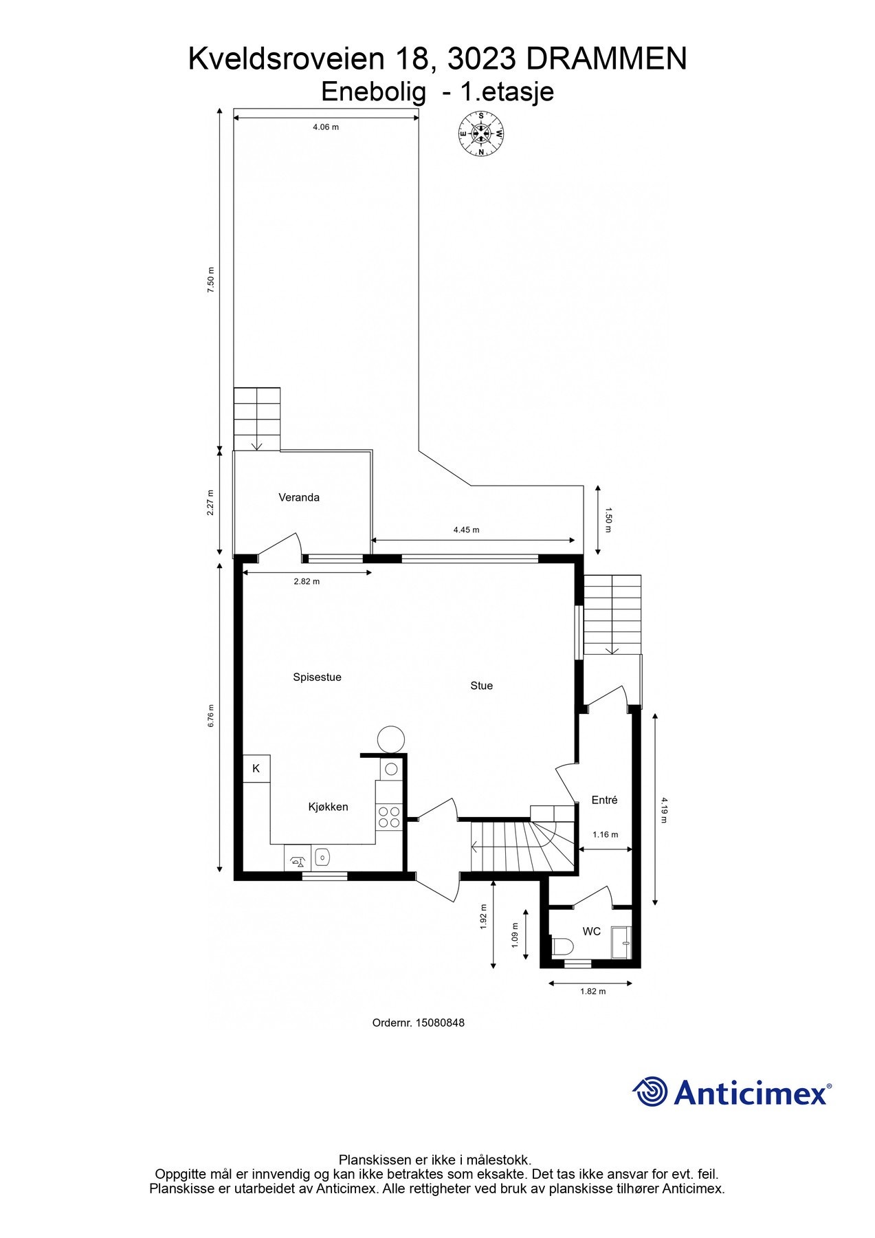 Plantegning 1.etg Galleribilde