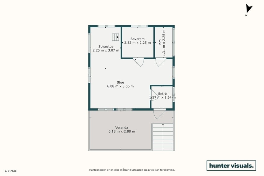 Plantegning av hovedetasjen. Galleribilde