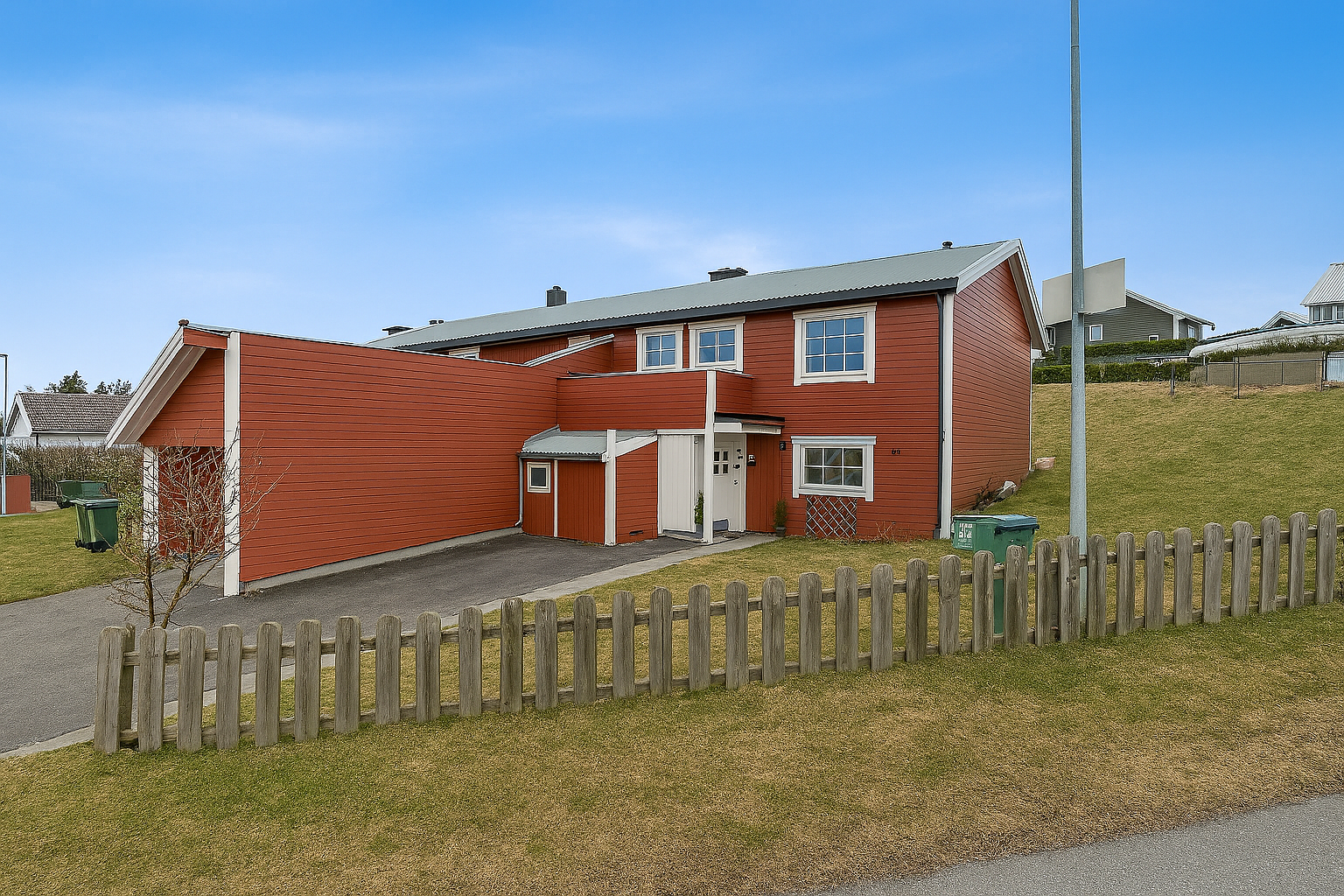 Velkommen til Hasselveien 2A, presentert av Malin Goa i Nordvik! (Bildet er AI-redigert, og kan være misvisende) Galleribilde