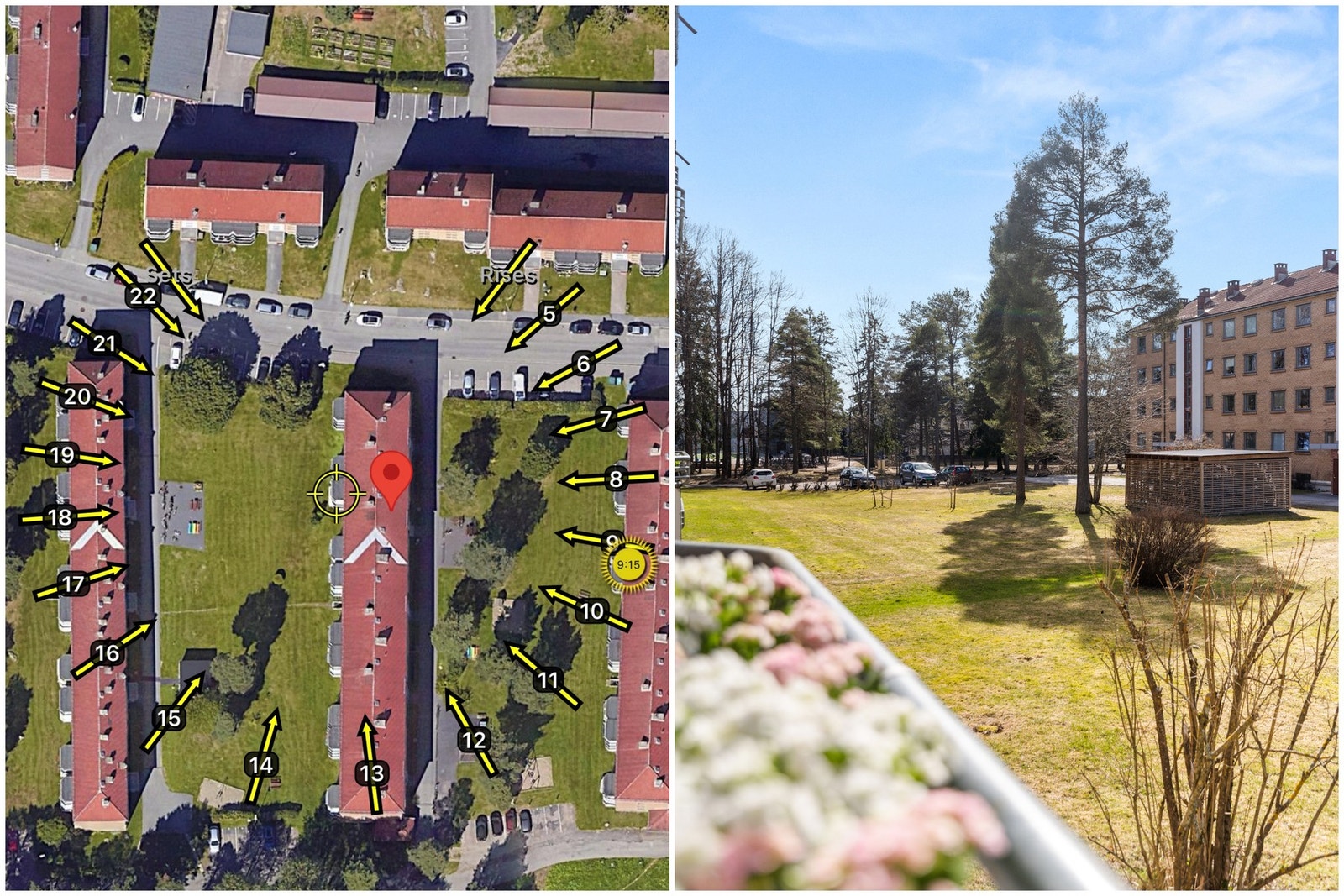 Den vestvendte beliggenheten sørger for gode solforhold på balkongen. Galleribilde
