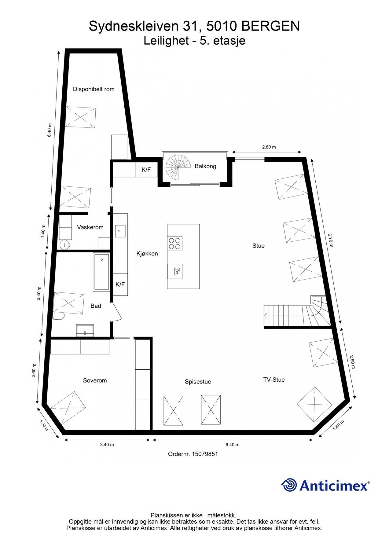 Planskisse (det tas forbehold om feil/avvik). Galleribilde