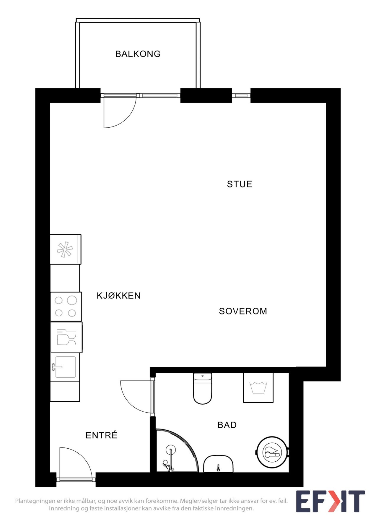 Plantegning som viser planløsningen. Galleribilde