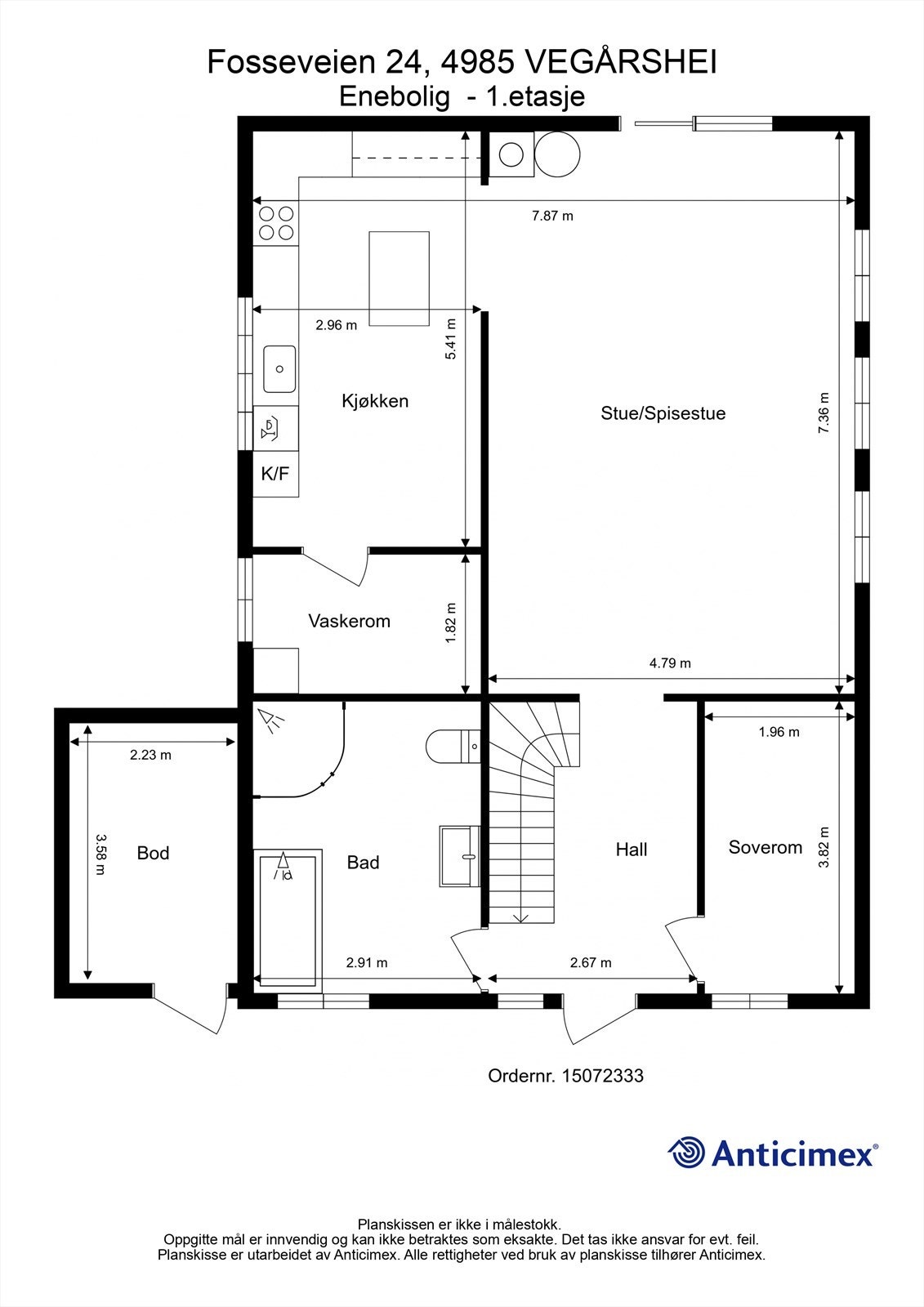 Plantegning 1 etasje Galleribilde