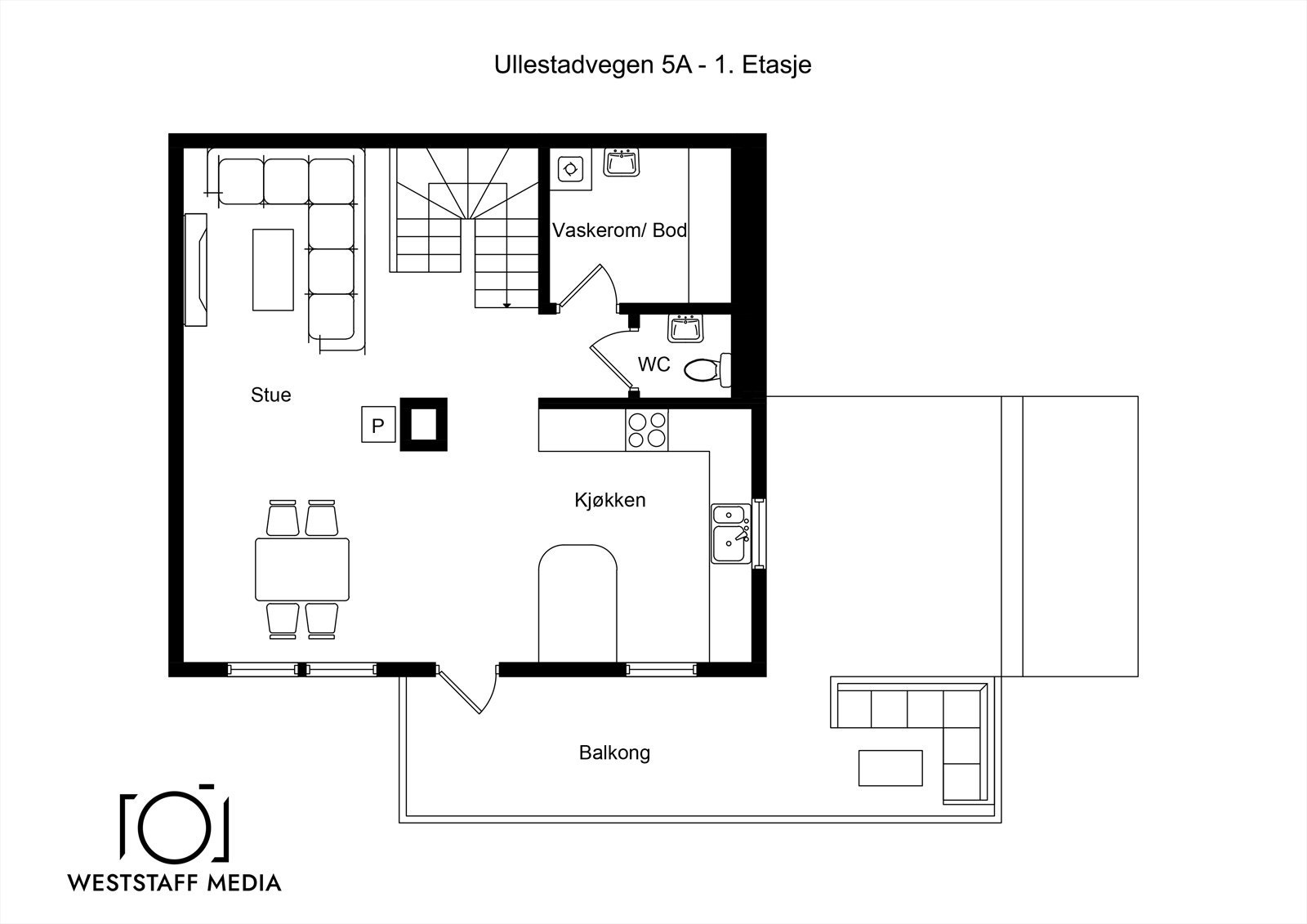 Plantegning av hovedetasje Galleribilde