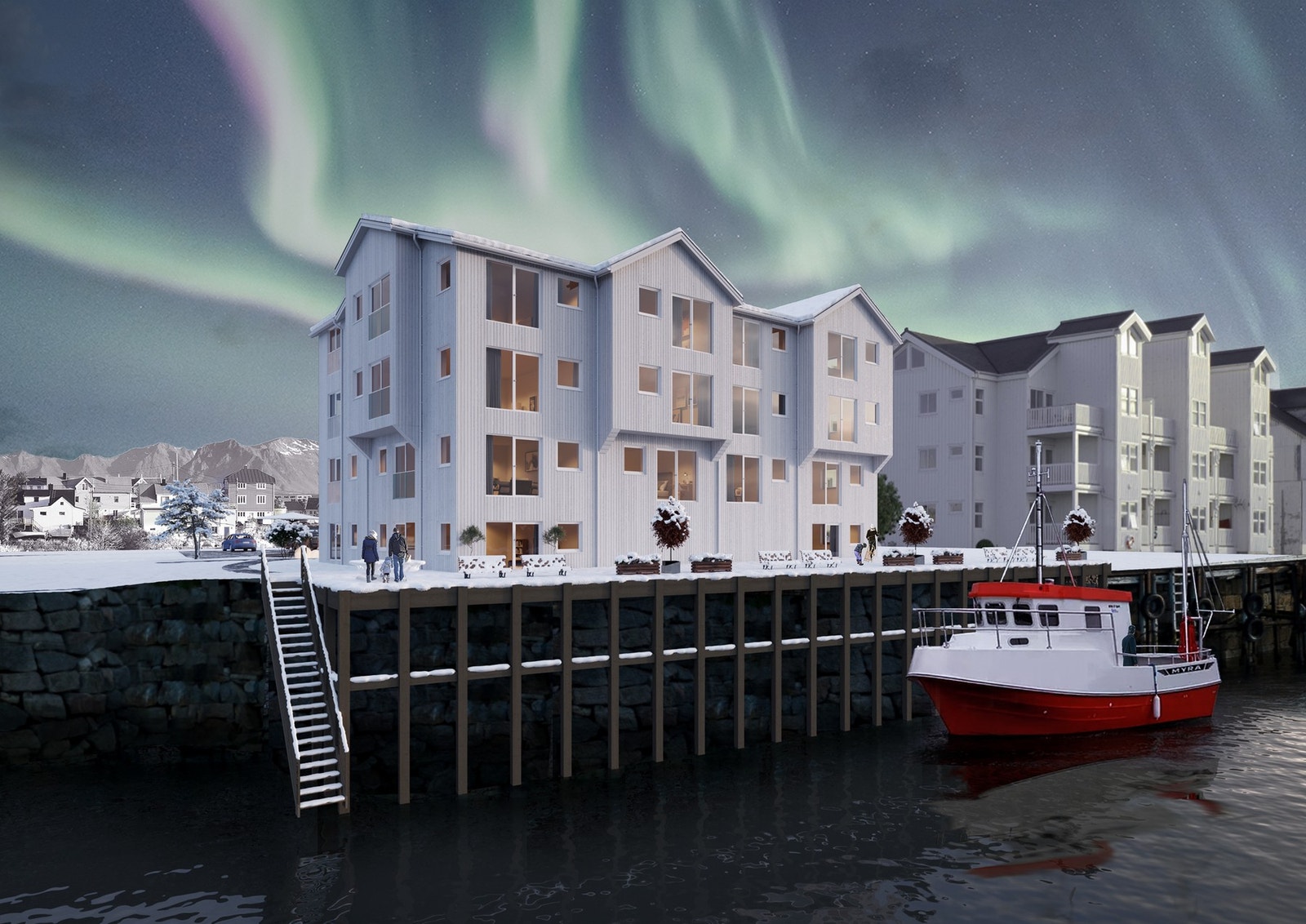 Prosjektet består av kun av 21 enheter, der kontraktsposisjonen for tidligere solgte enhet H0402 kan kjøpes. (Illustrasjon - avvik kan/vil forekomme) Galleribilde