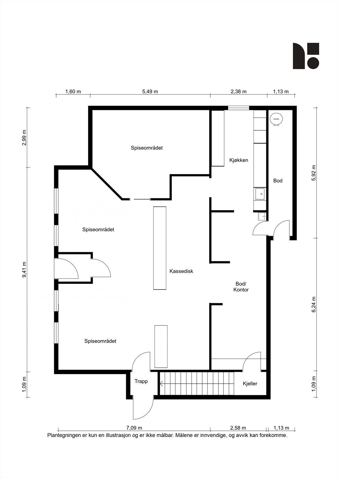 Plantegning 1.etasje. Galleribilde