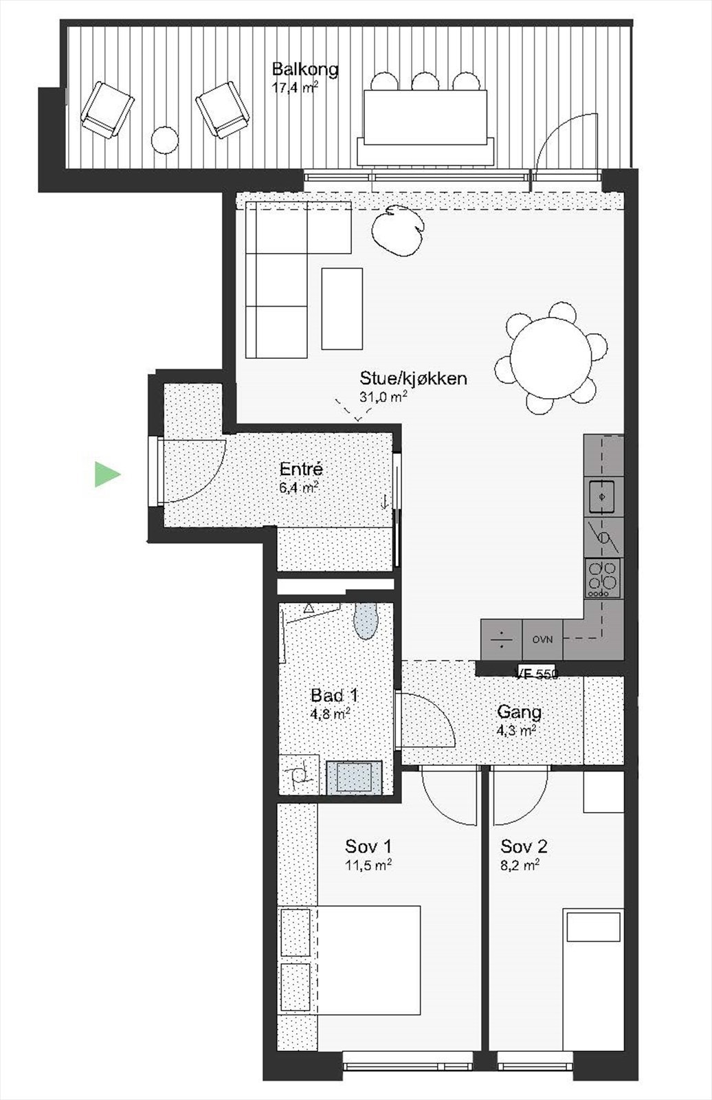 1-609 Plantegning.jpg Galleribilde