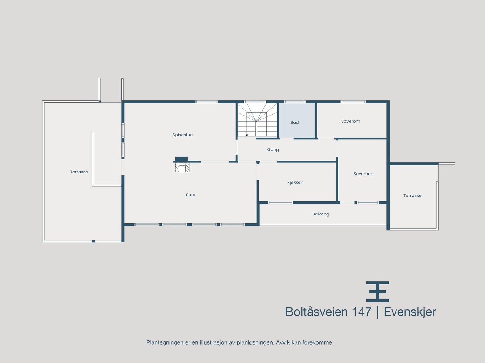 Plantegning hovedetasje Galleribilde