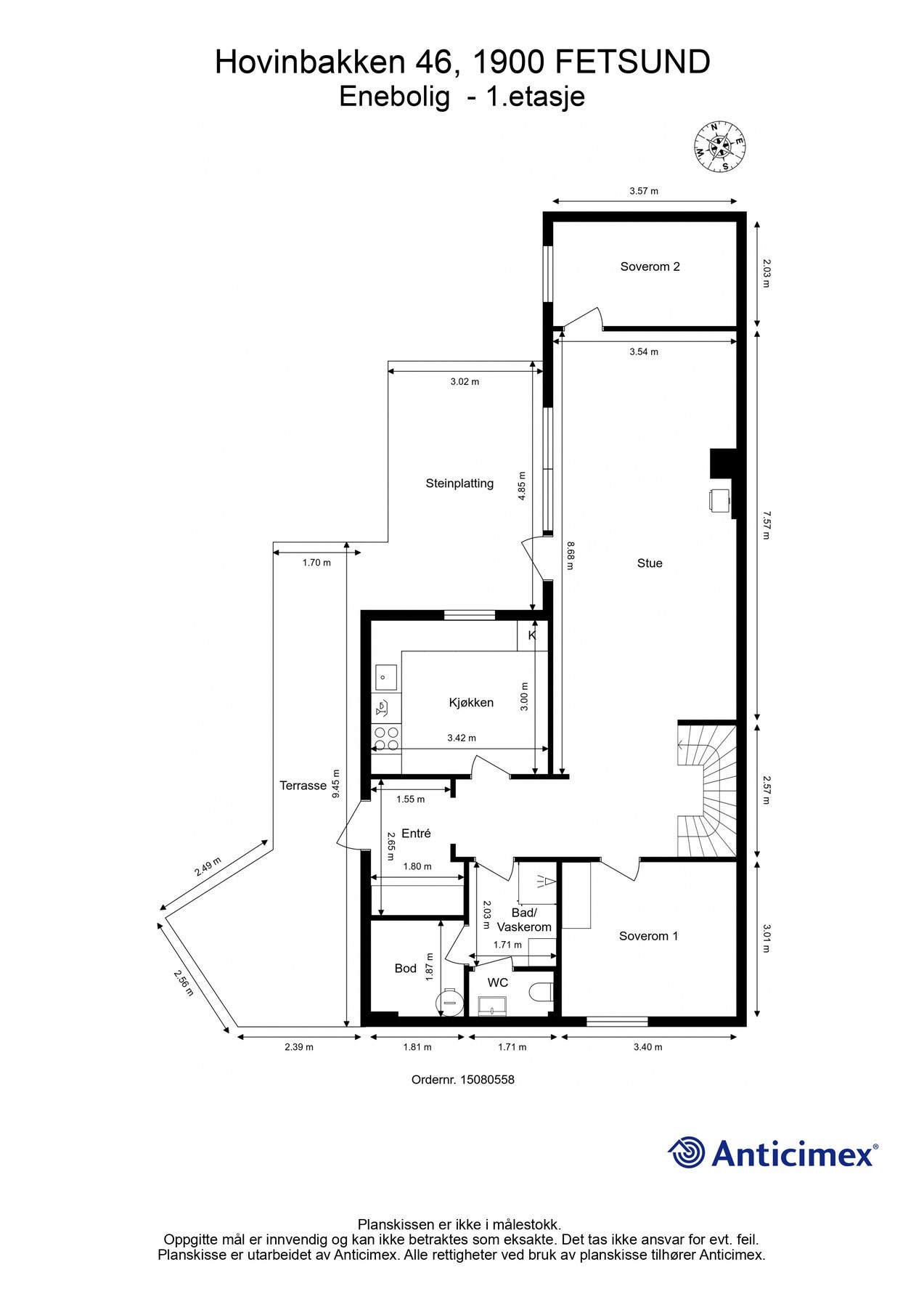 Plantegning 1 etg. Galleribilde