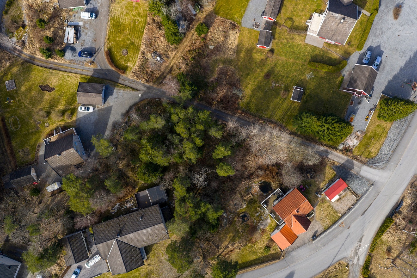 Høydefoto over tomten Galleribilde