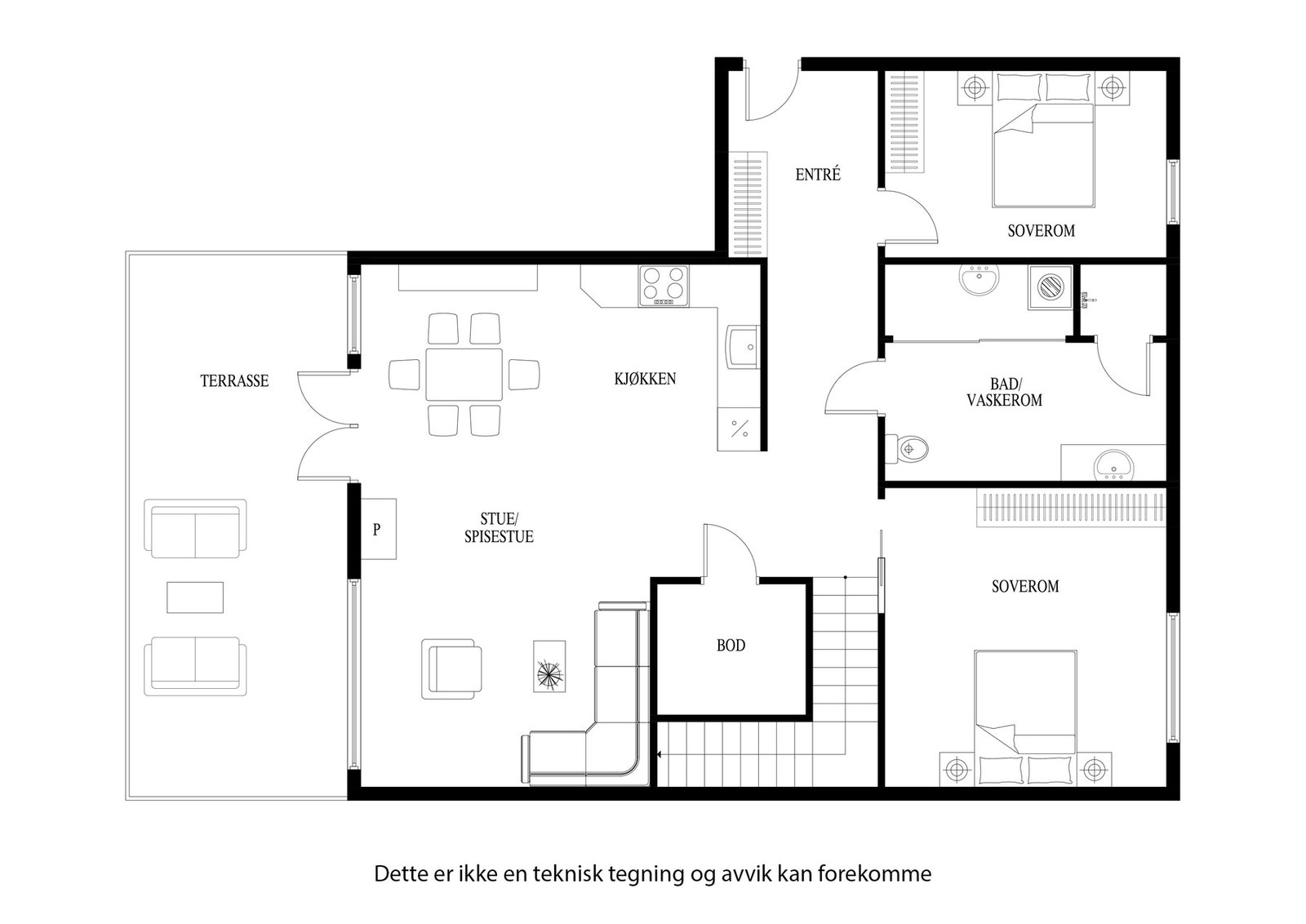 Plantegning 3. etasje Galleribilde