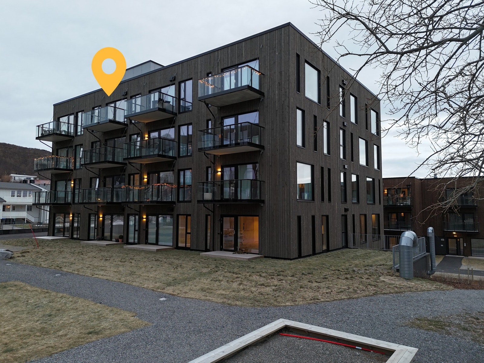 Sameiet har fine fellesarealer og heis i bygget Galleribilde