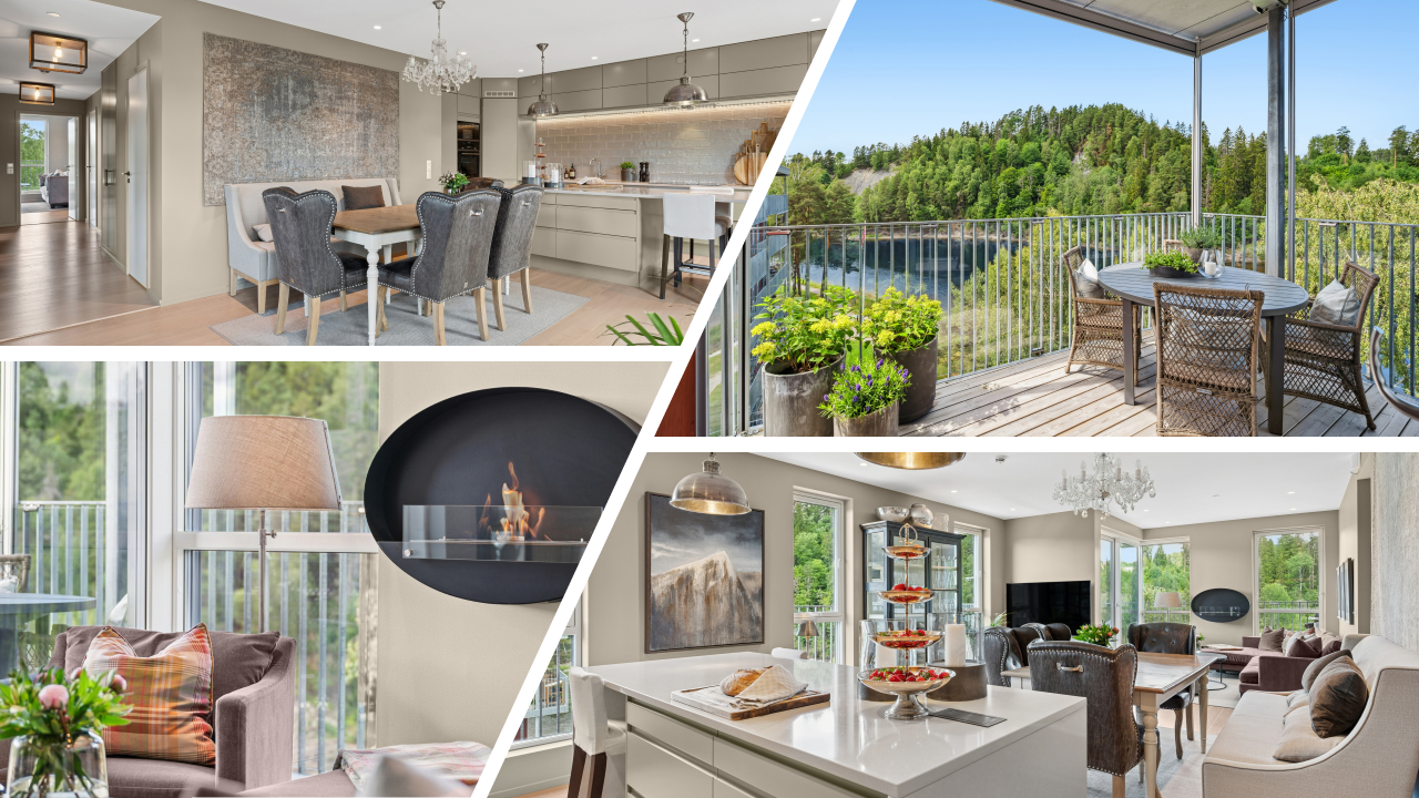 Velkommen til eksklusive Benterudstranda 5, en sjelden mulighet i første rekke mot vakre Storelva. Presentert av senior eiendomsmegler Torfinn Holen. Galleribilde