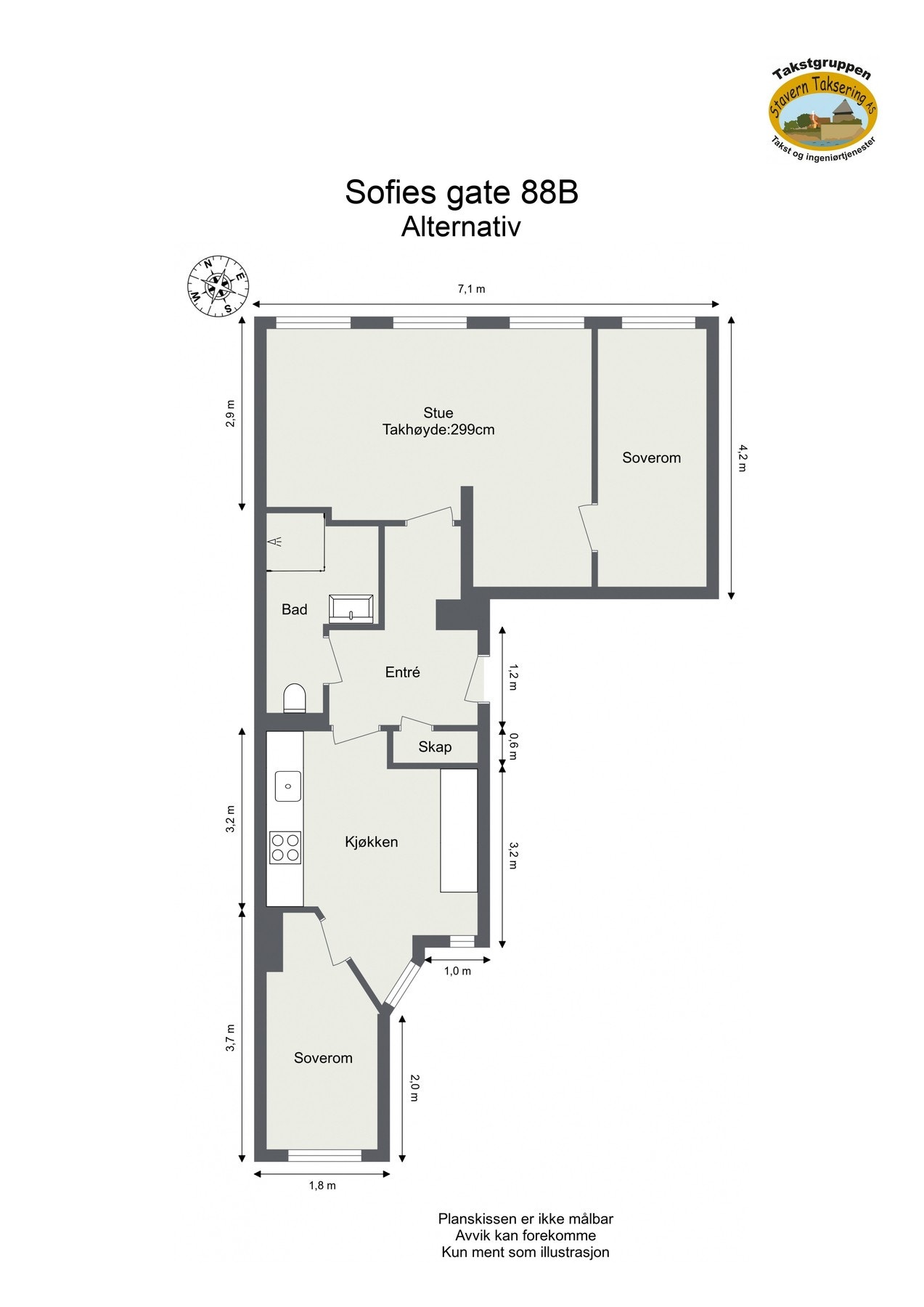 Alternativ planløsning. Galleribilde