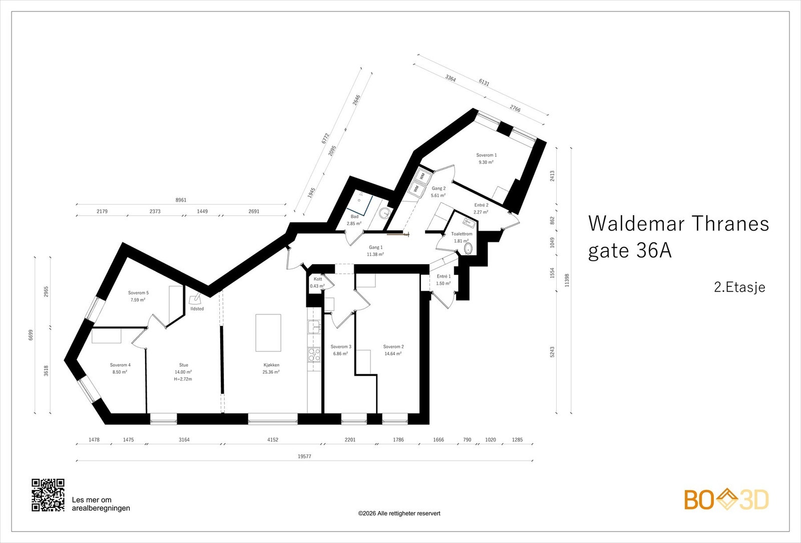 Plantegning høy 2. etasje Galleribilde