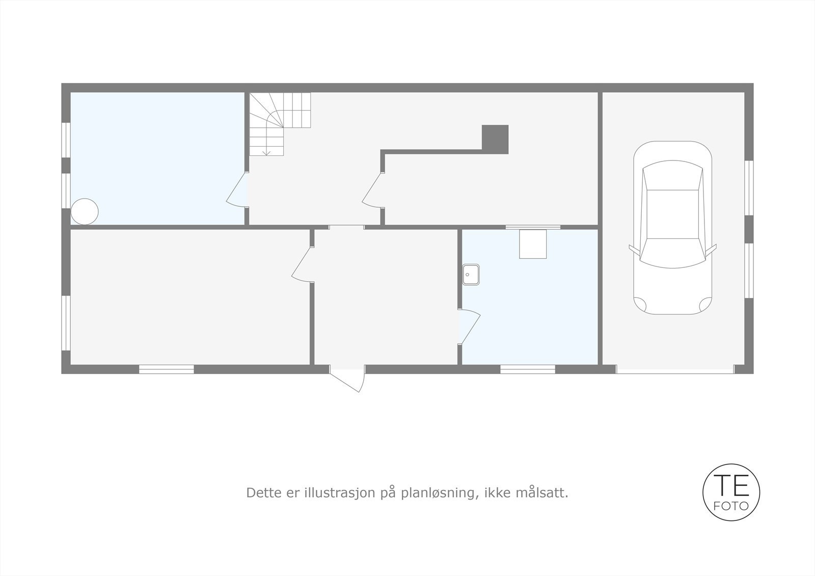 Plantegning kjeller (ca. 79 m²) Galleribilde